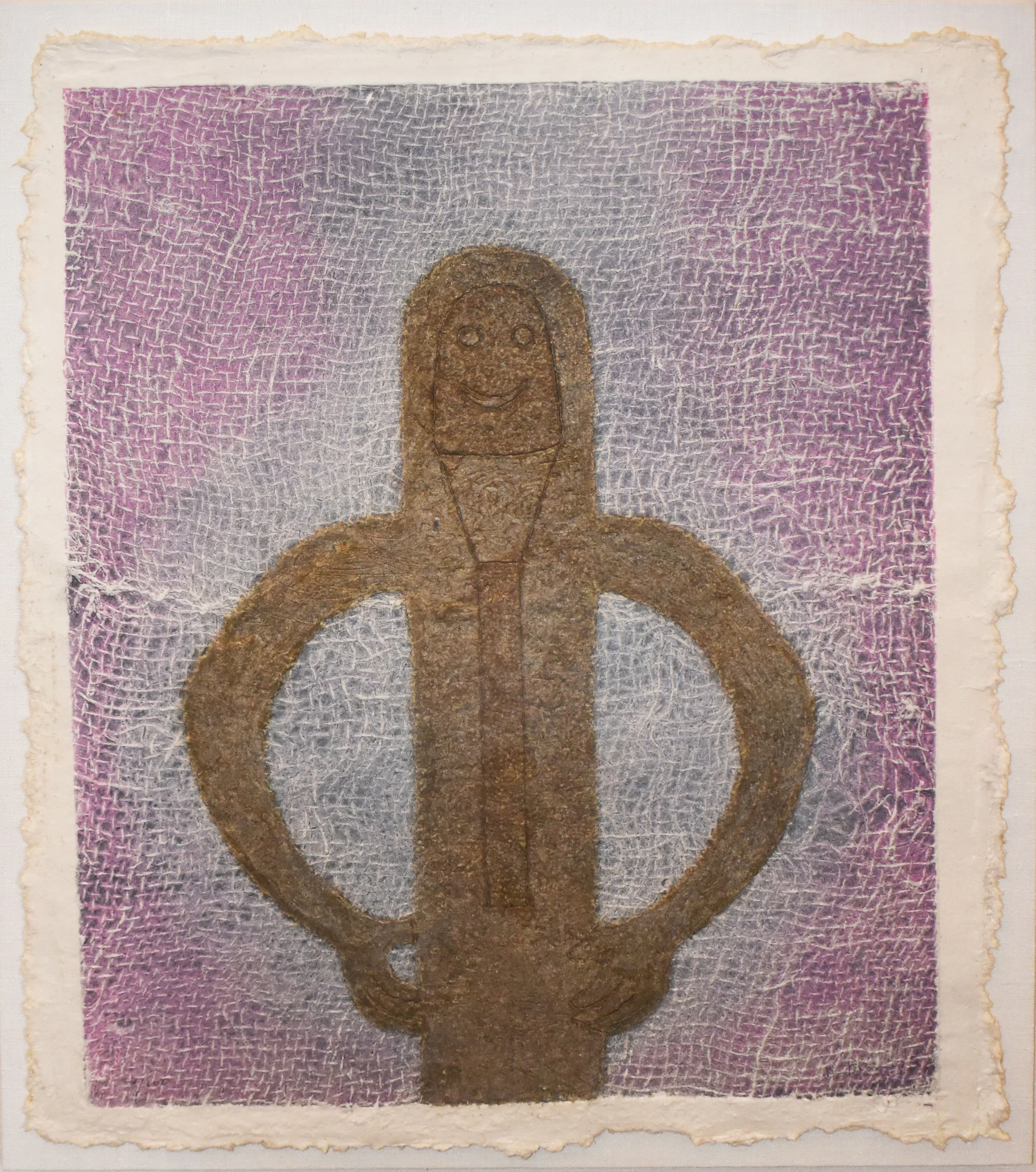 Rufino Tamayo (1899-1991)
 Personaje con Red (Personage with Net) , 1982
Mixografia in colors on Arches paper
Sheet: 35 x 27.5 in
From the numbered edition of 100, plus 20 artist proofs and 
10 handling copies
Signed/numbered on recto