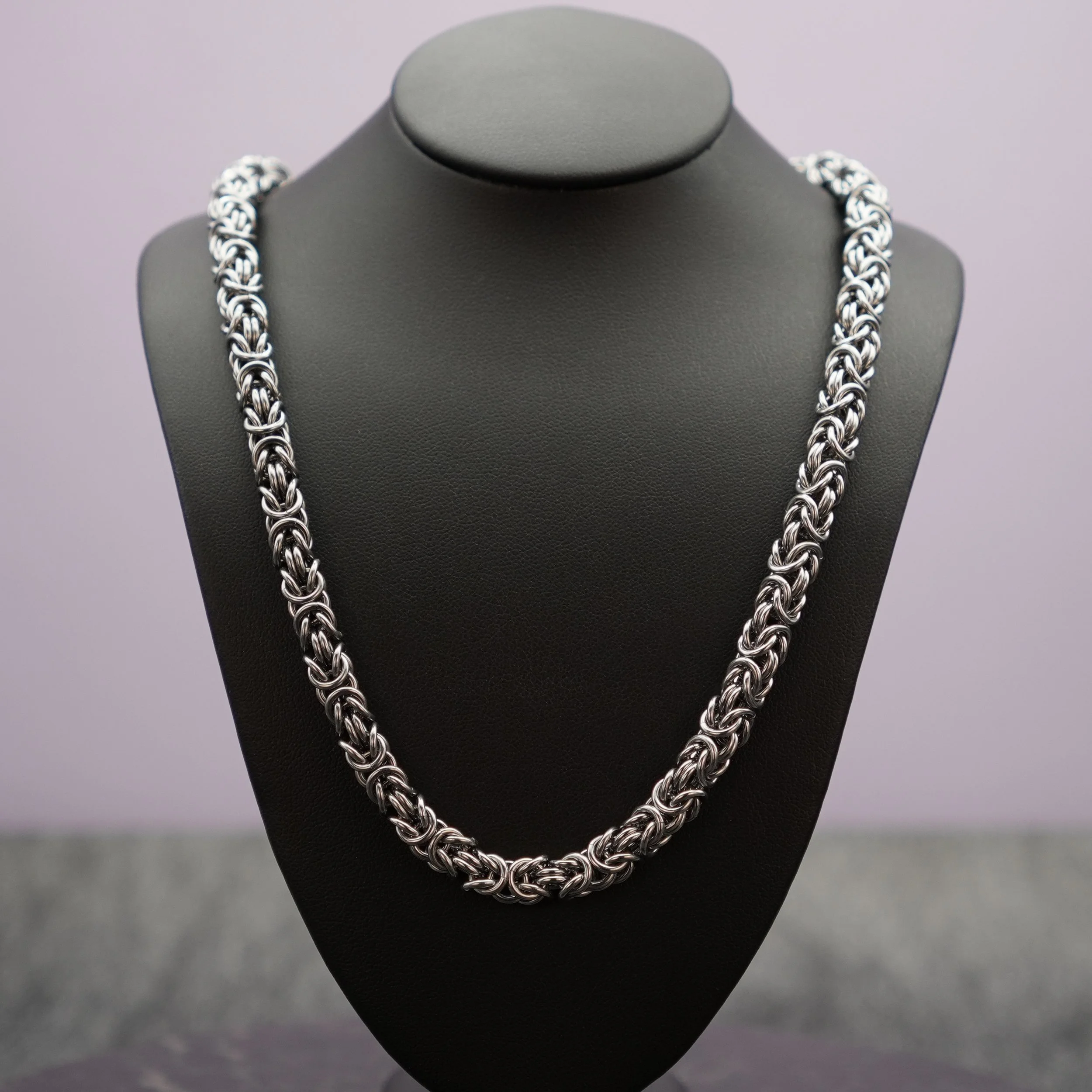 Classic Byzantine Stainless Steel Necklace