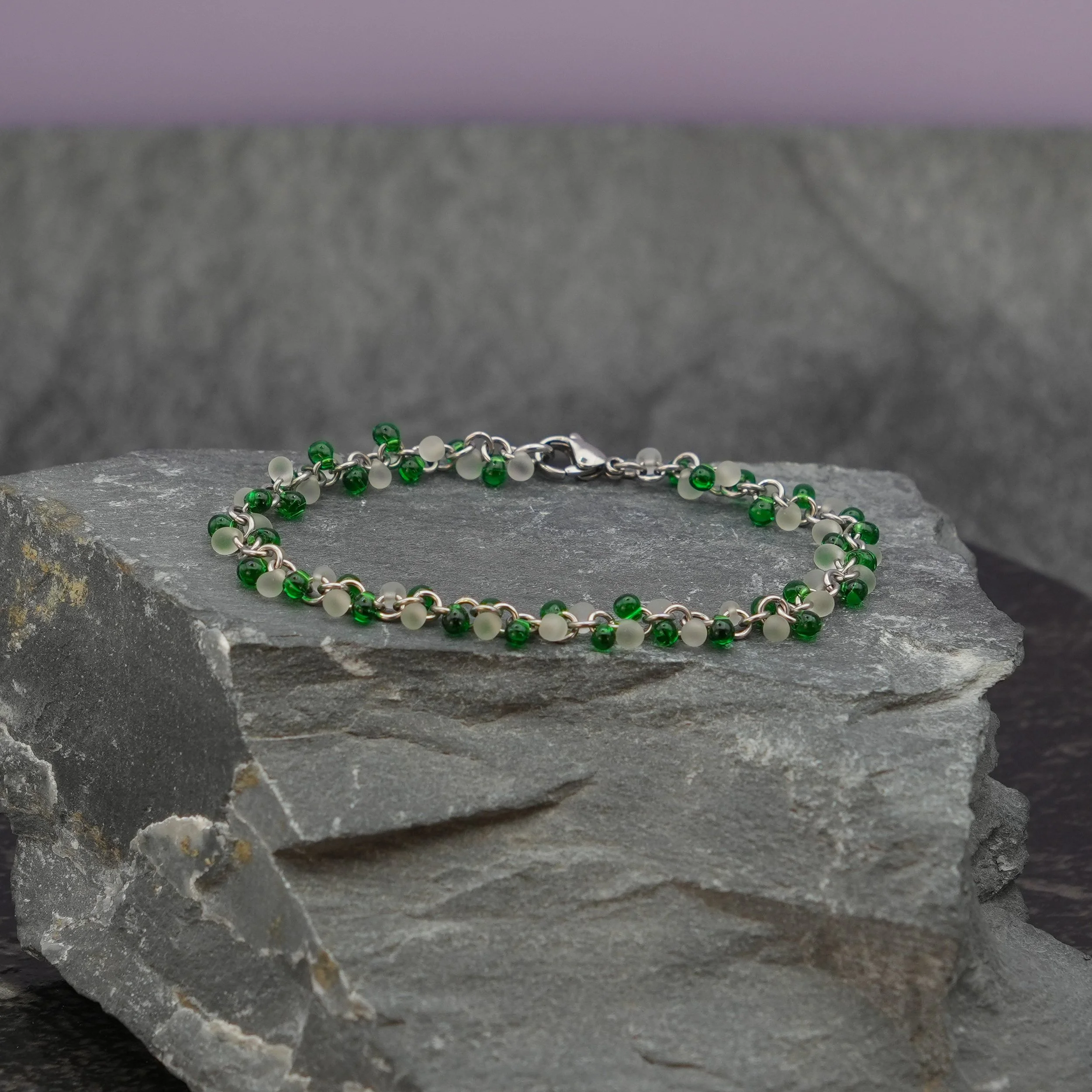 Japanese Miyuki Beaded Stainless Steel Bracelet