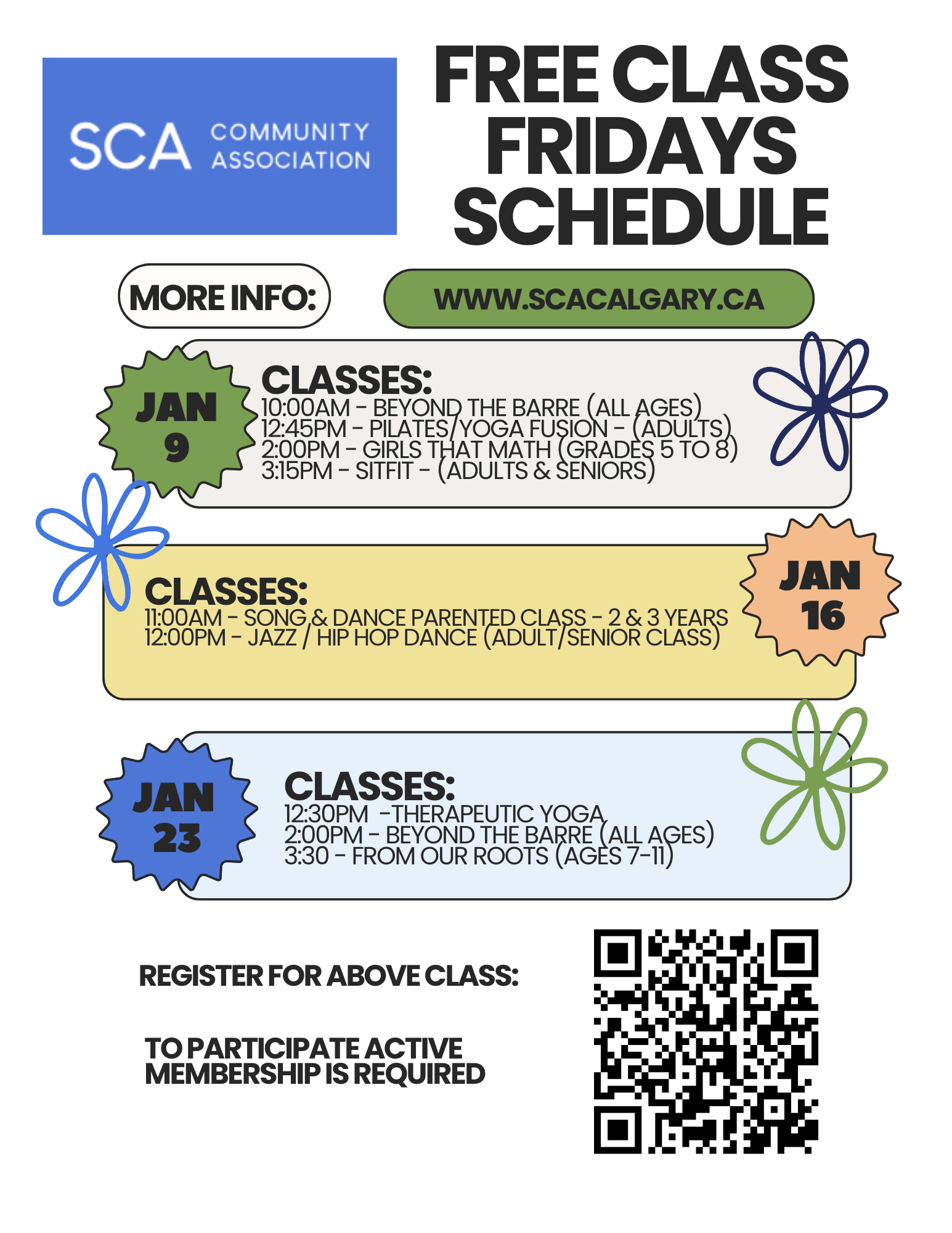 January Free Class Fridays!
