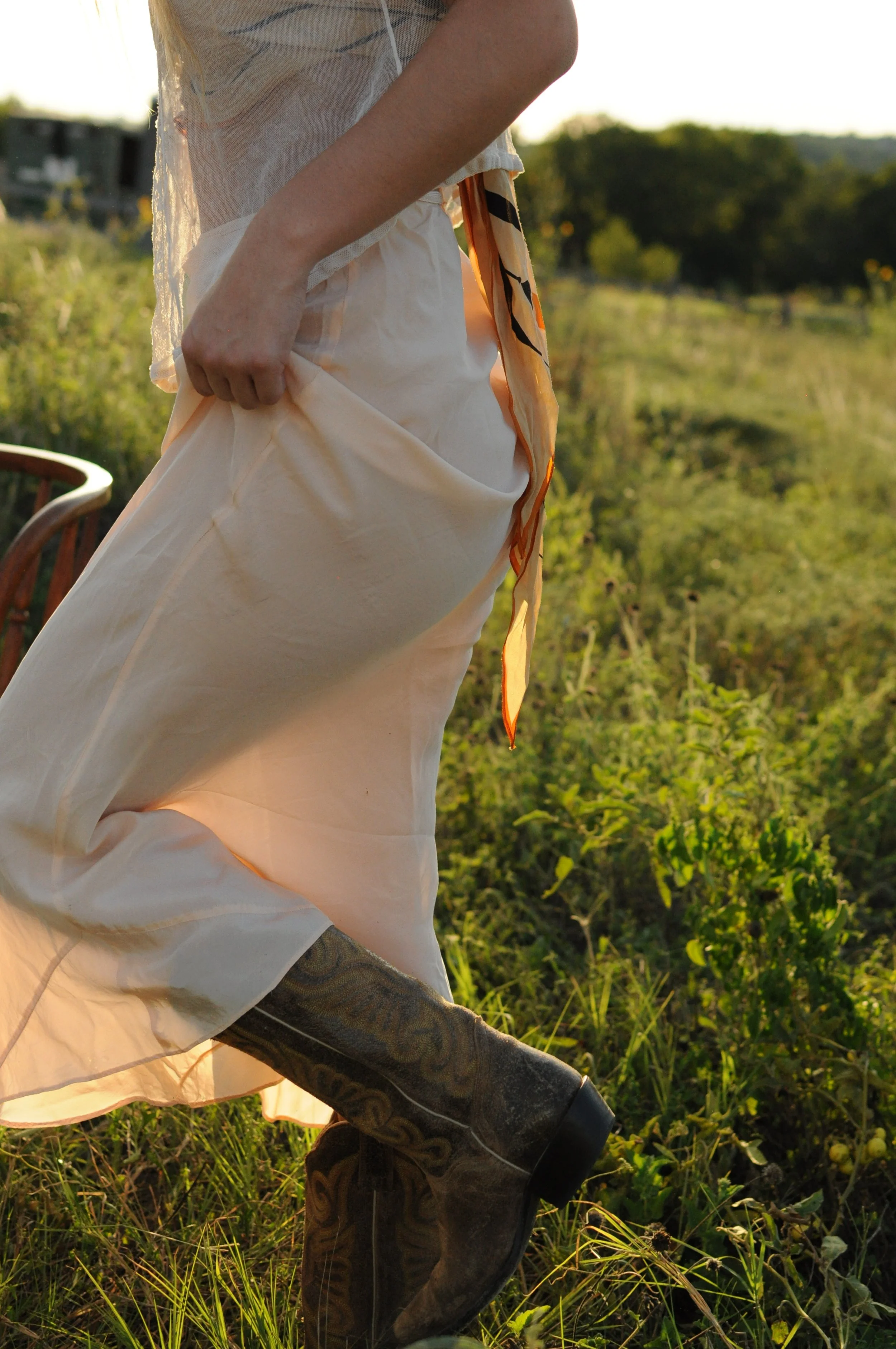Vintage Silk Bias-Cut Maxi Skirt | Blush Pink