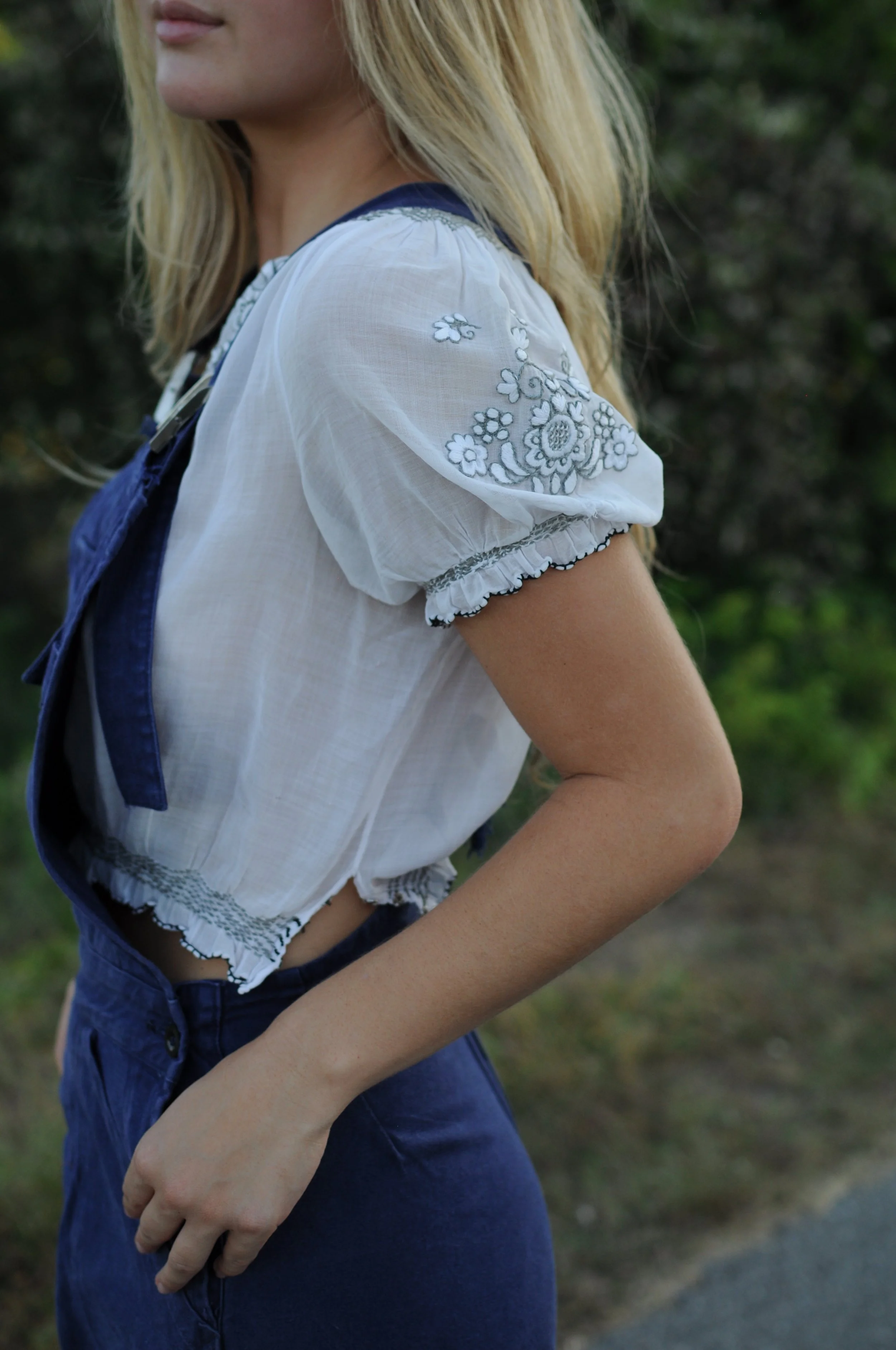 Vintage Hungarian Hand Embroidered Blouse