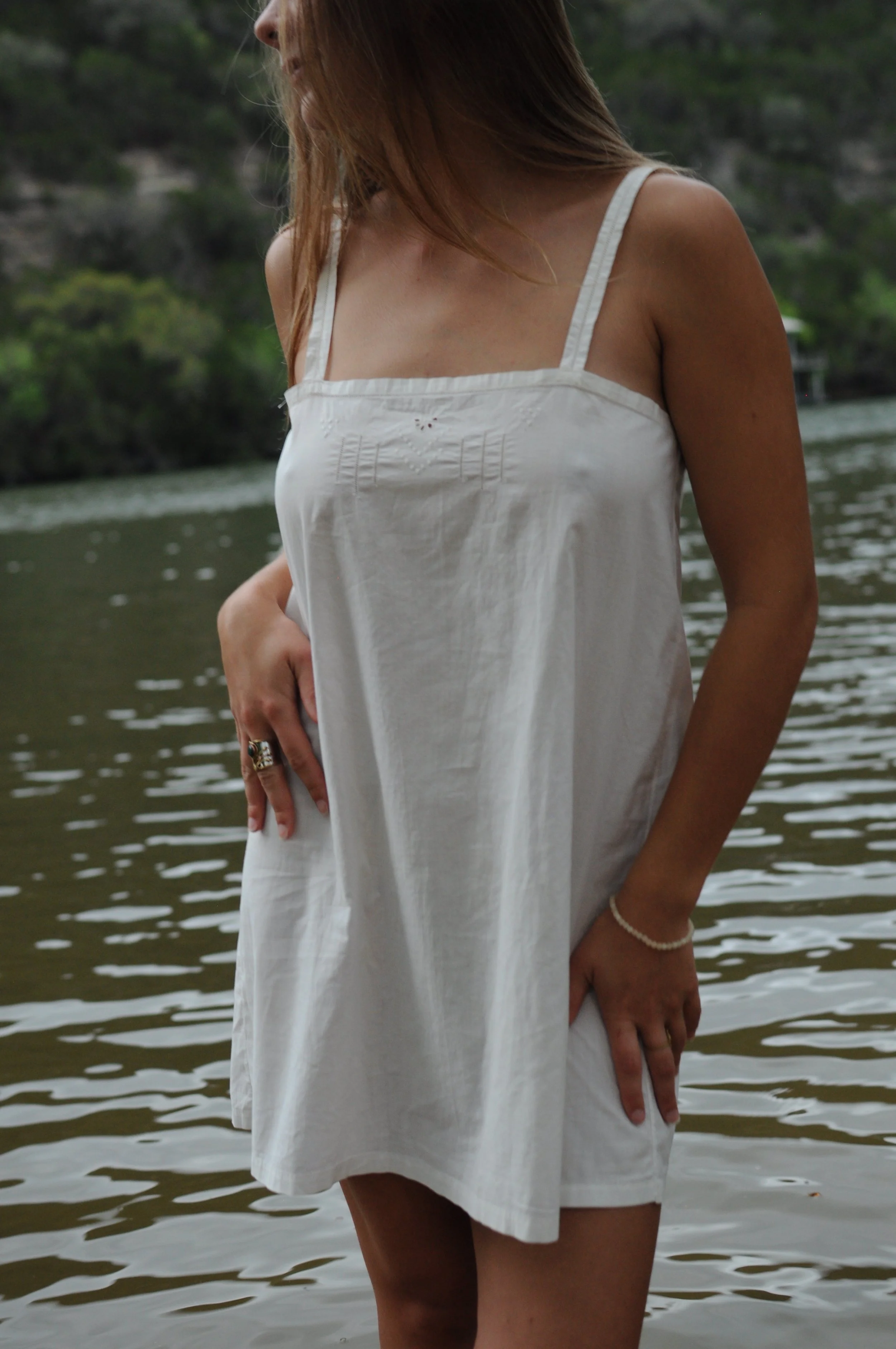 Antique Cotton Lawn Chemise de Jour