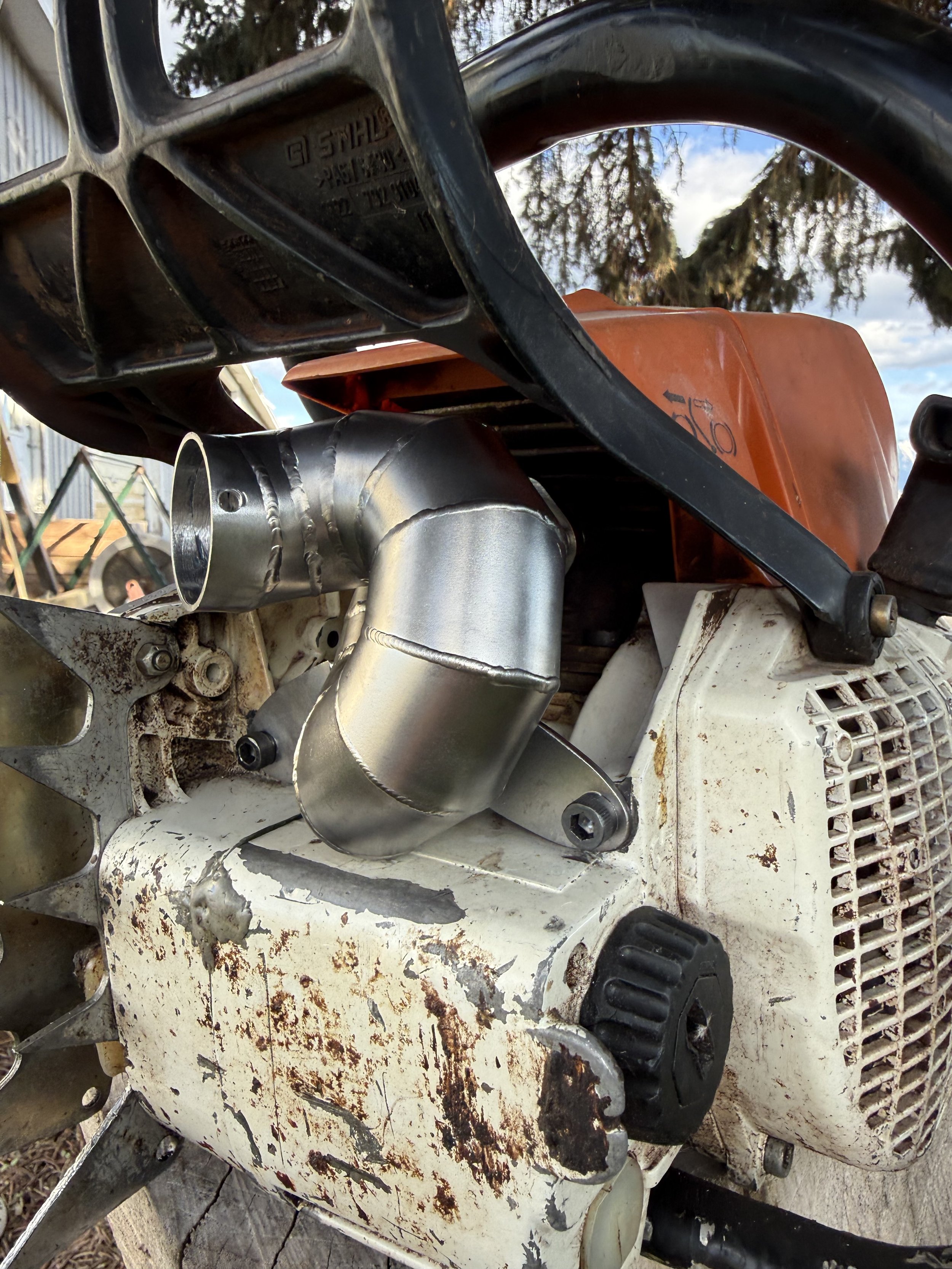 stihl 660 chainsaw exhaust pipe