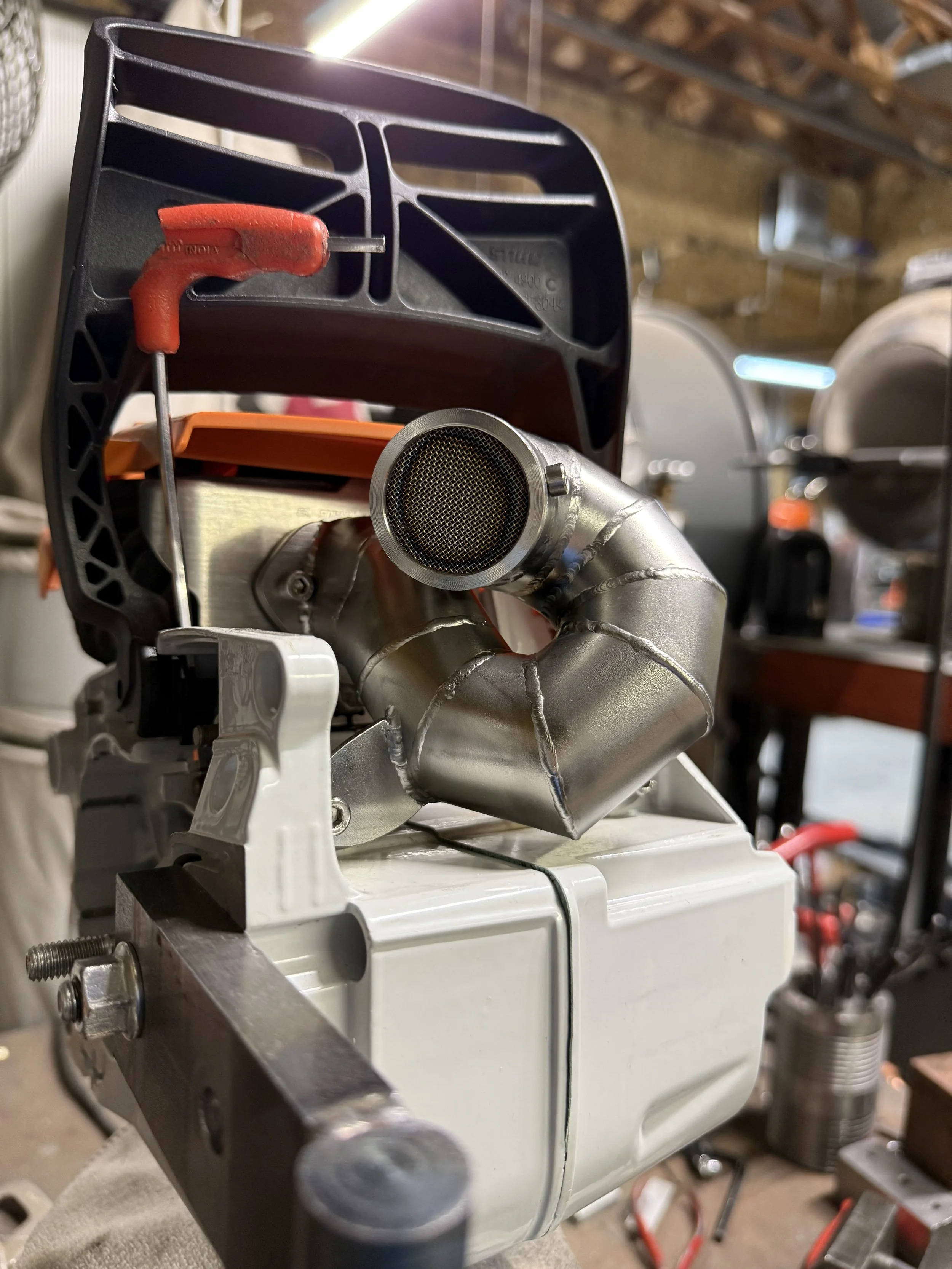 Stihl 500i ported muffler