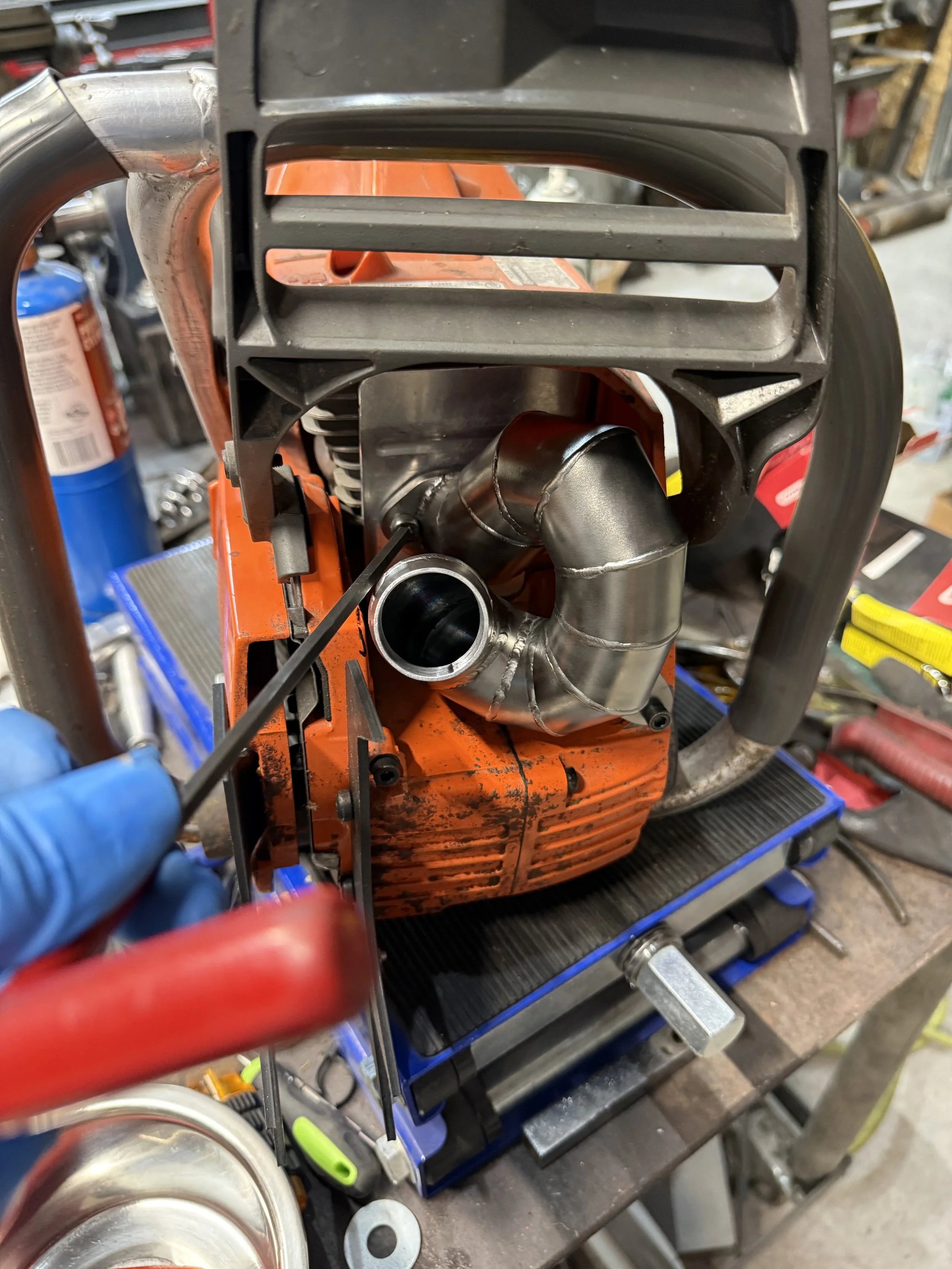 husqvarna 390 ported muffler