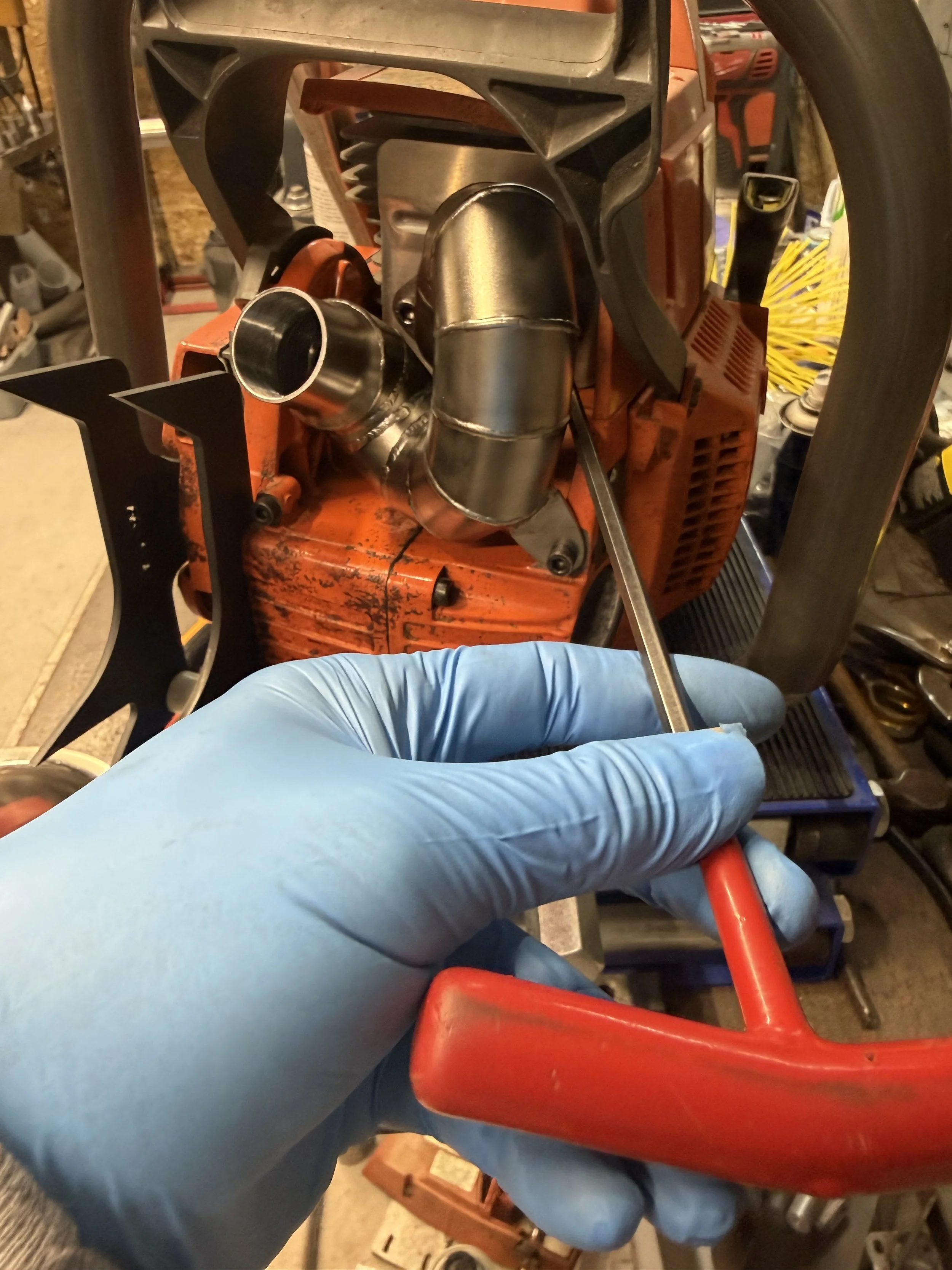 husqvarna 390xp ported muffler