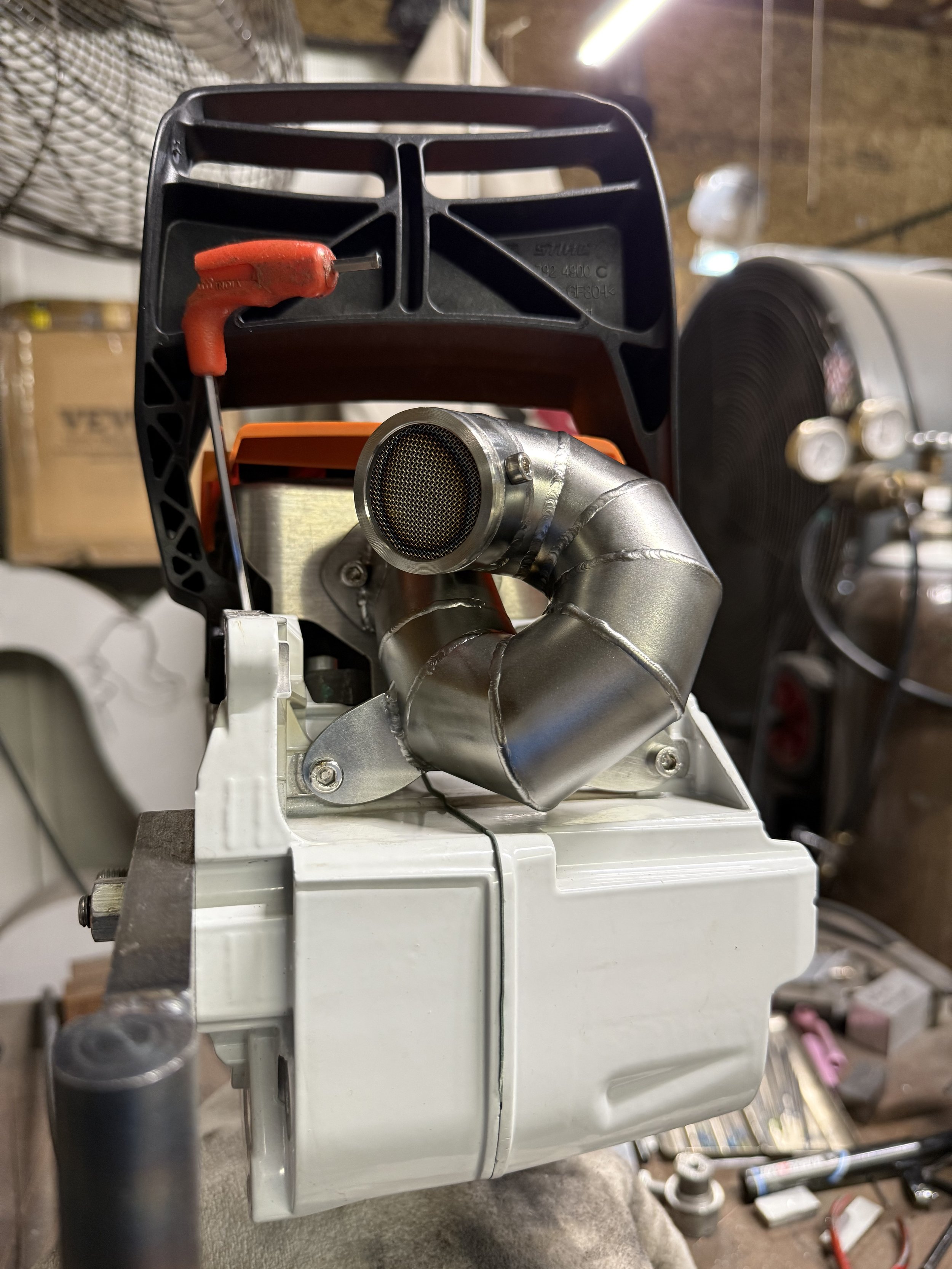 Stihl 500i chainsaw pipe