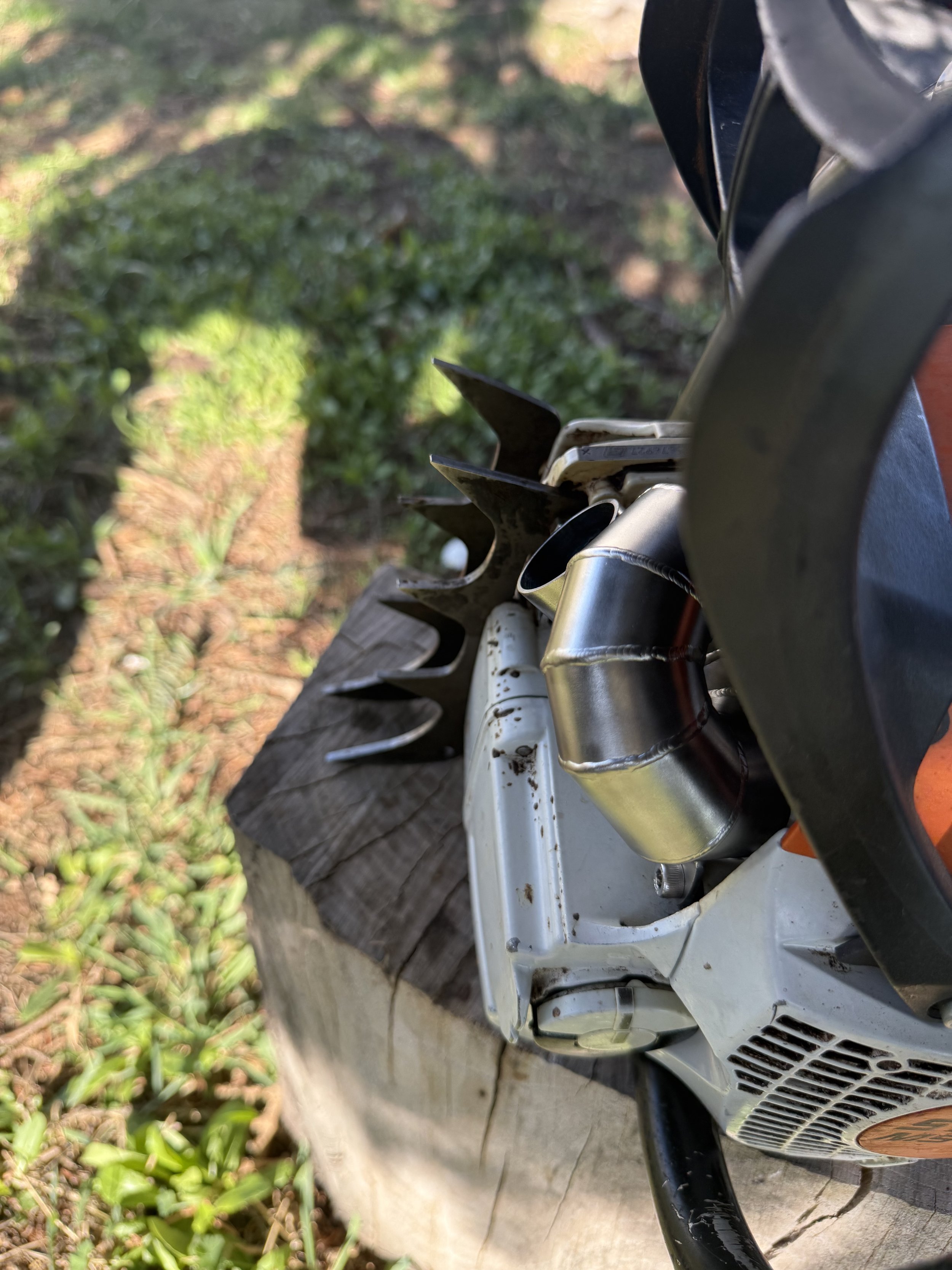 Stihl chainsaw ported muffler