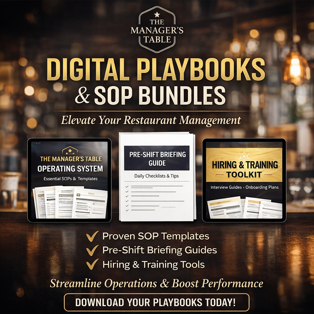 The Manager’s Table — Digital Playbooks & SOP Bundles