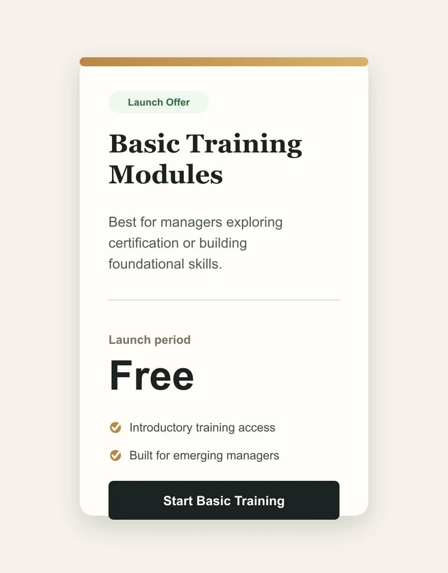 Basic Training Modules