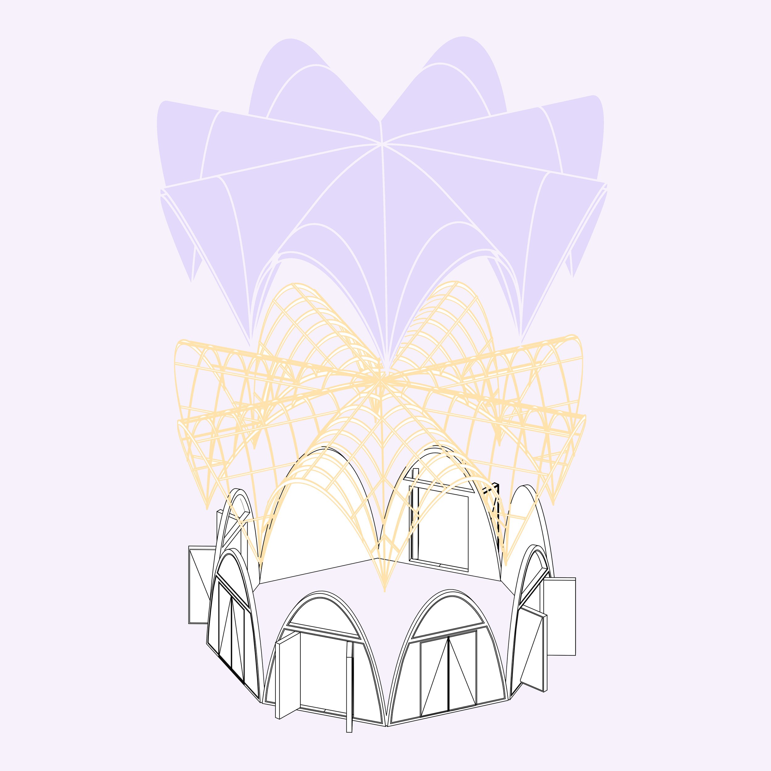 COMMUNAL BARN EXPLODED ISOMETRIC