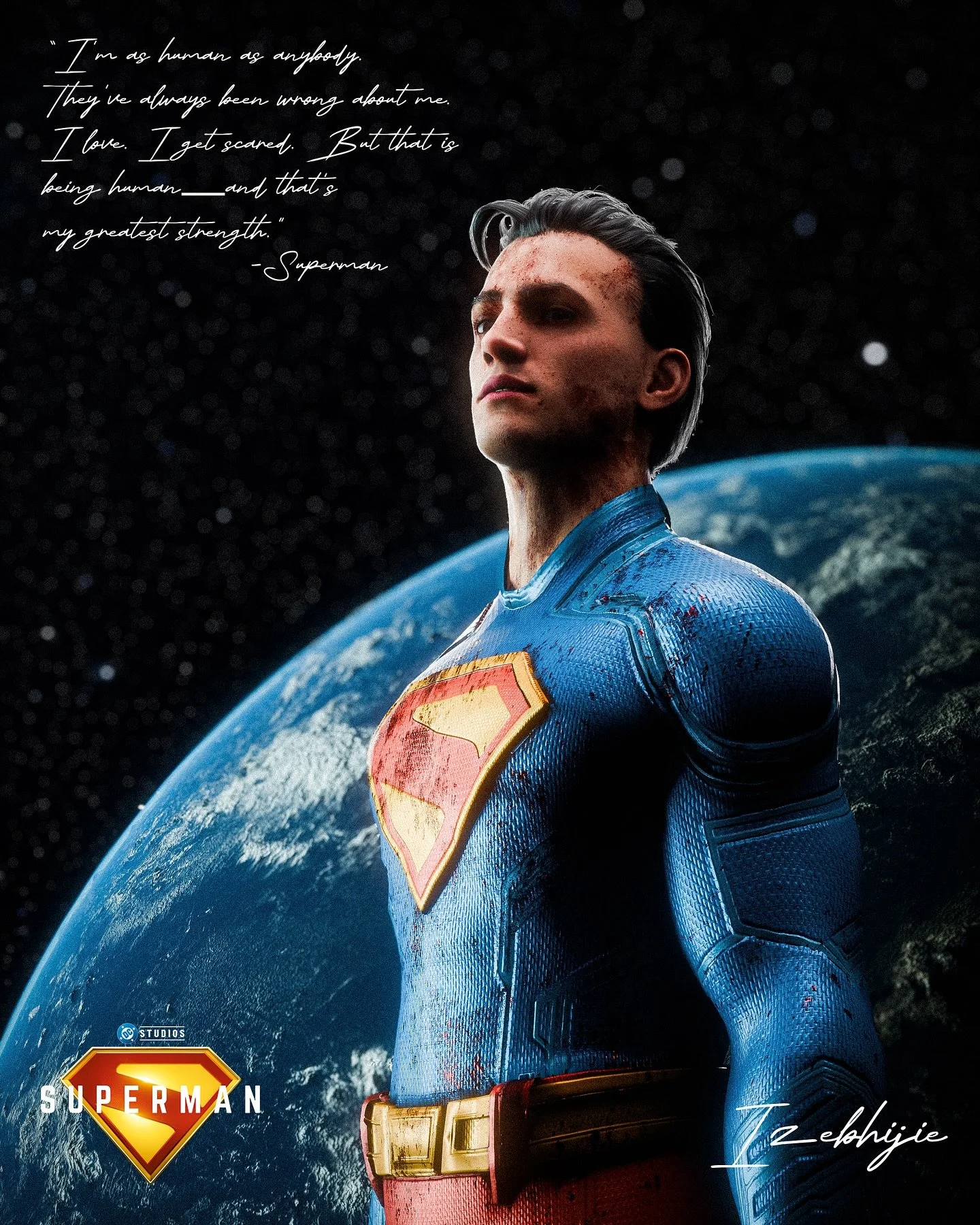 “Sometimes you Gotta Look Up”
Superman Render Done in #blender3d, had a lot of fun doing this especially texturing the suit since I felt the movie suit could’ve probably had a bit more of a metallic feel to the suit.
Hope to do mo