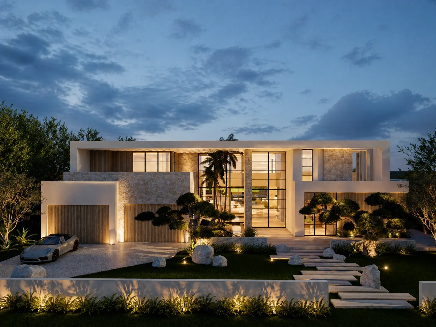 Front Dusk Exterior