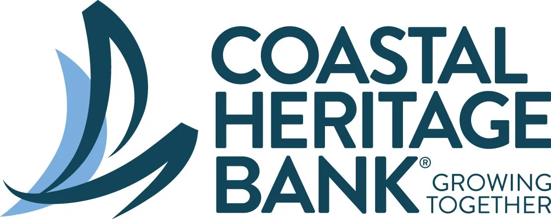 Coastal Heritage Bank logo featuring stylized sailboat and the text 'Coastal Heritage Bank Growing Together'