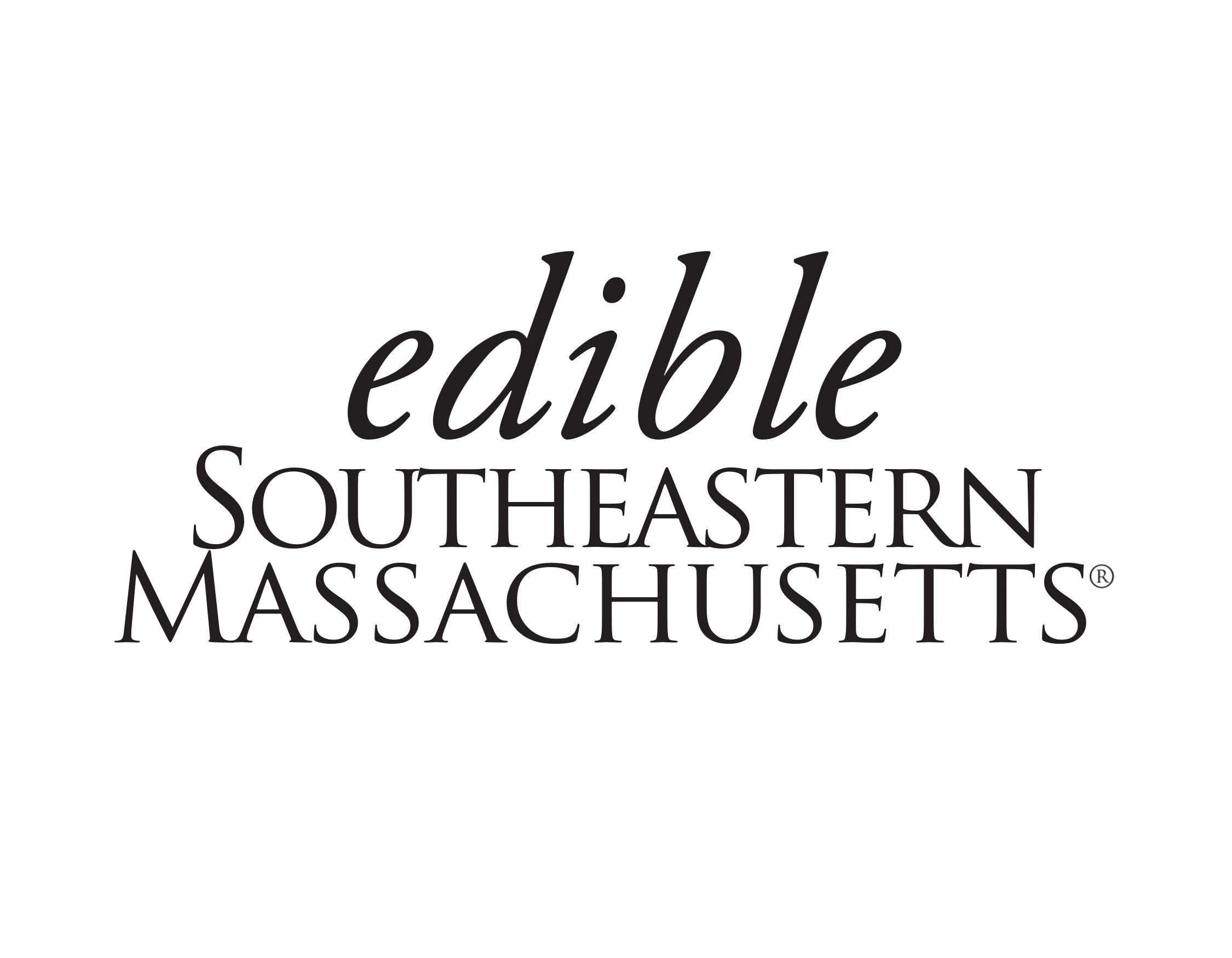 Logo for Edible Southeastern Massachusetts featuring the word 'edible' in large italic font above 'SOUTHEASTERN MASSACHUSETTS' in uppercase letters.