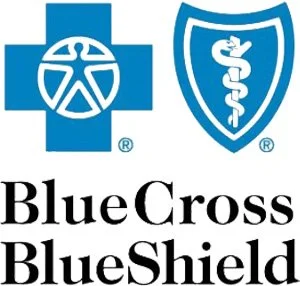 Blue Cross and Blue Shield logos with the text 'Blue Cross Blue Shield' below.