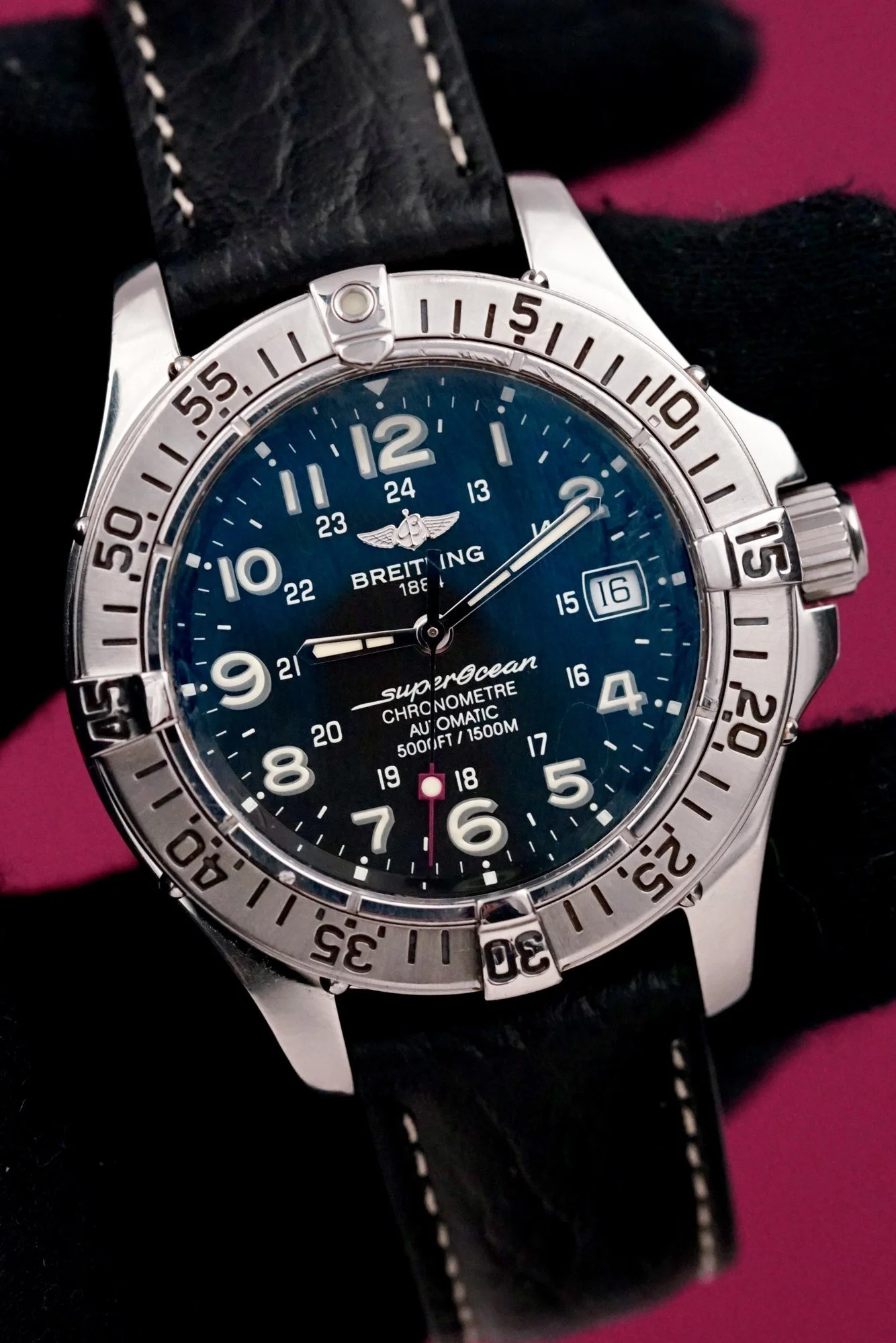 Breitling Superocean 42 #A17360 Black Dial, Needs Service
