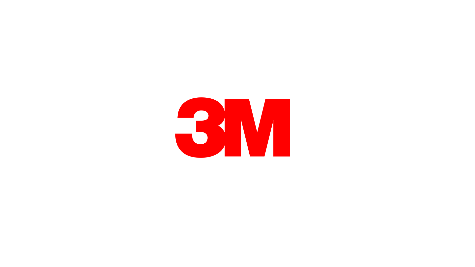 Logotipo da 3M vermelho em fundo branco.