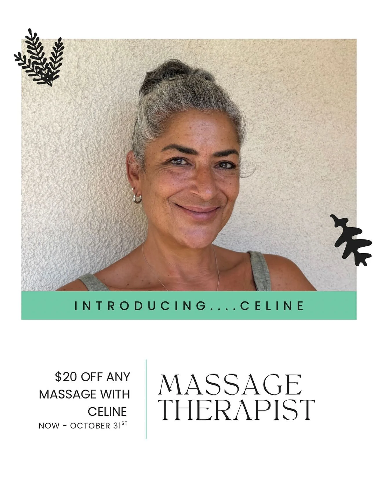 MEET CELINE 👋🏼 

We&rsquo;re excited to have her on our team! 

With over 10 years of experience as a massage therapist, my technique is grounded in intention, intuition, and care. Each session allows the body to melt, gradually releasing tension, 