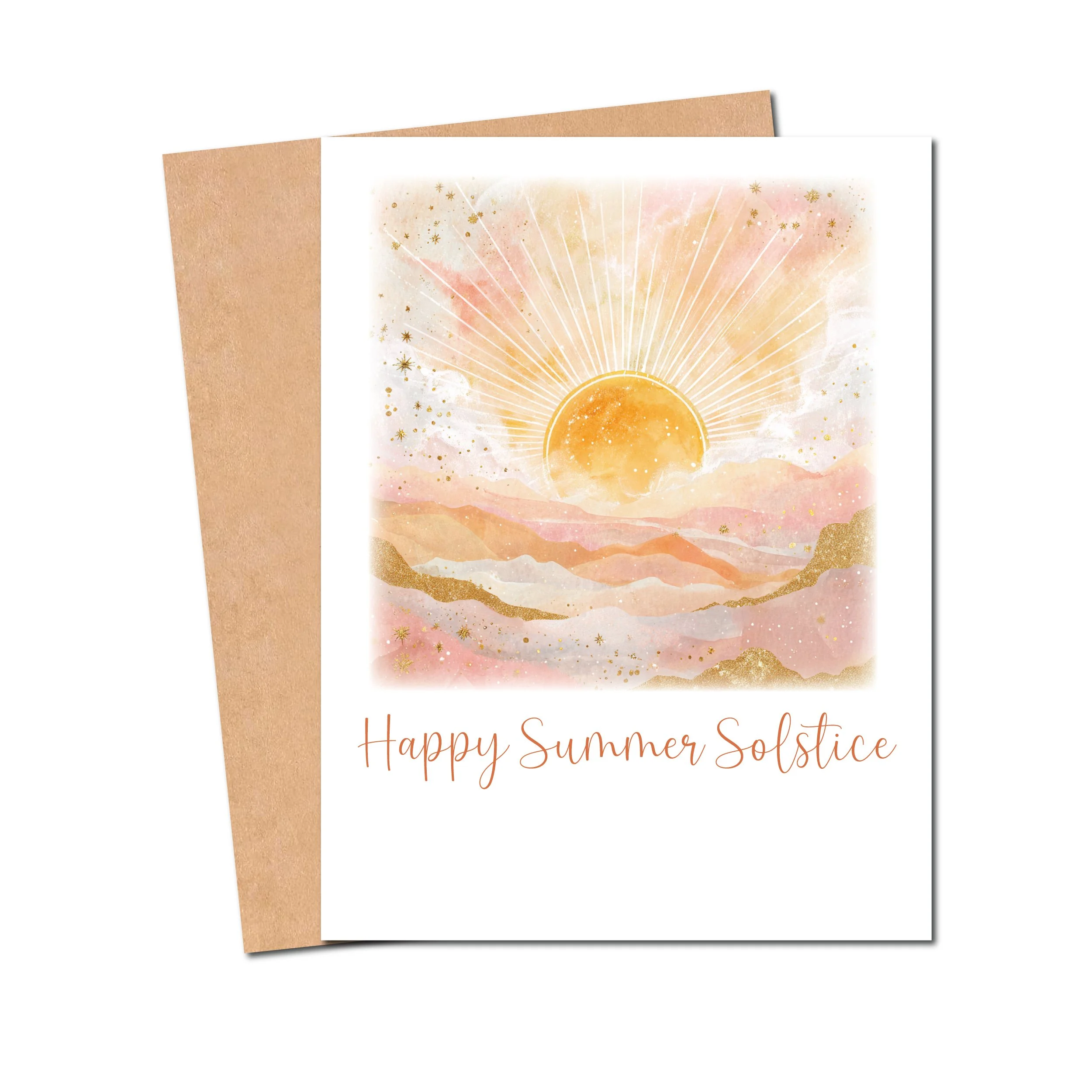 summer solstice card celebrating return of the sun