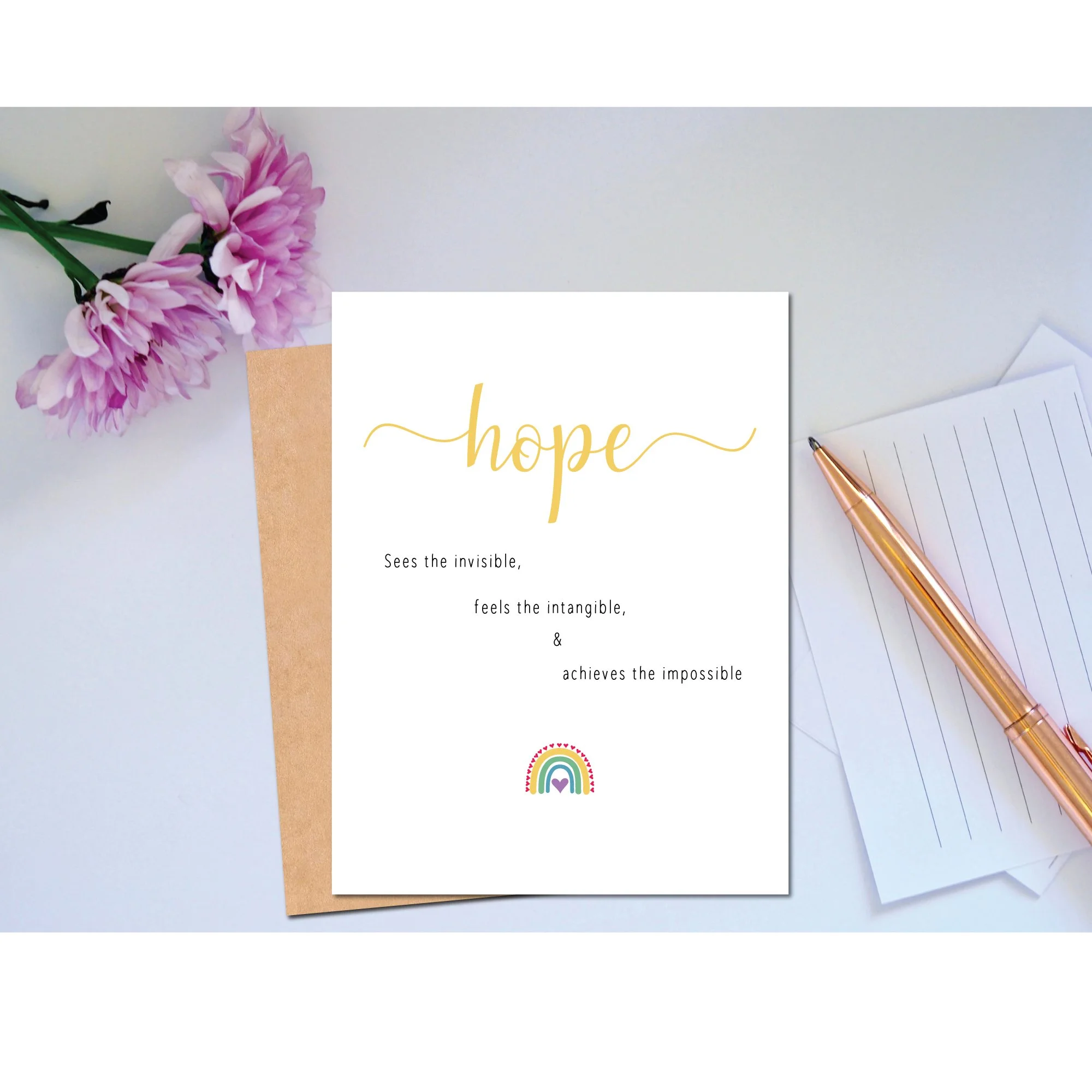 card of hope to help support a friend or coworker and motivate them to stay strong and achieve the impossible.