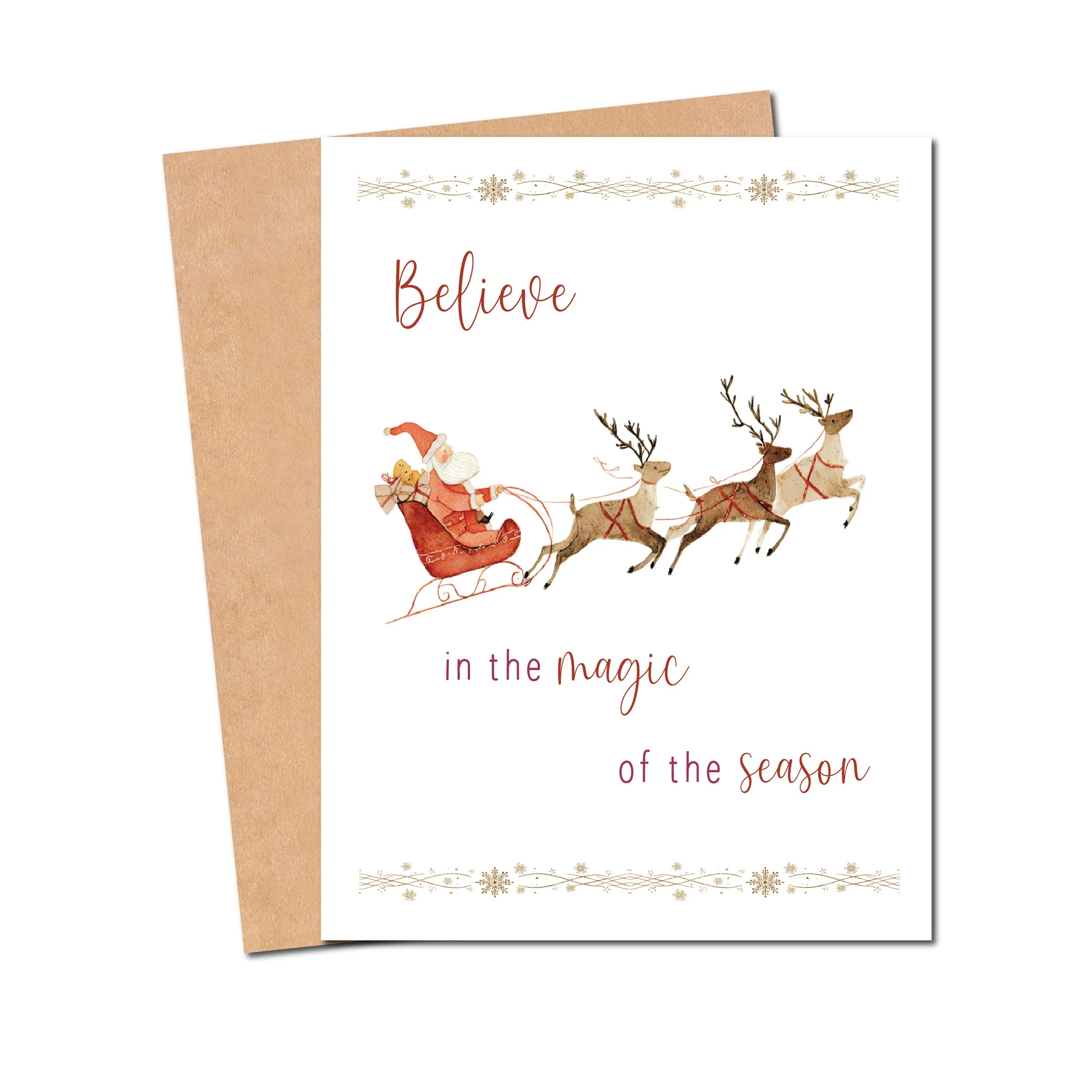 believe in the magic of the season holiday card handmade