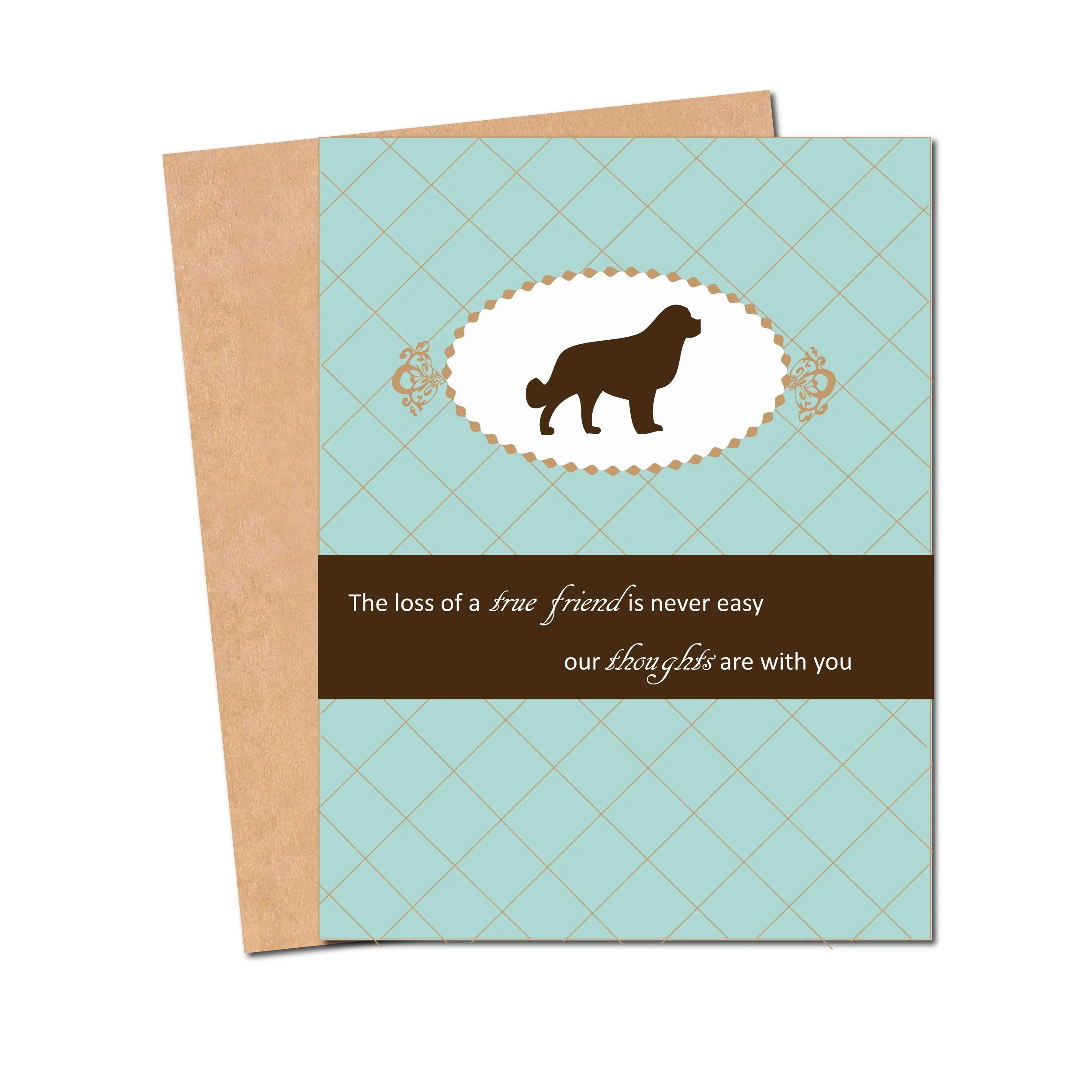Bernese mountain dog sympathy card