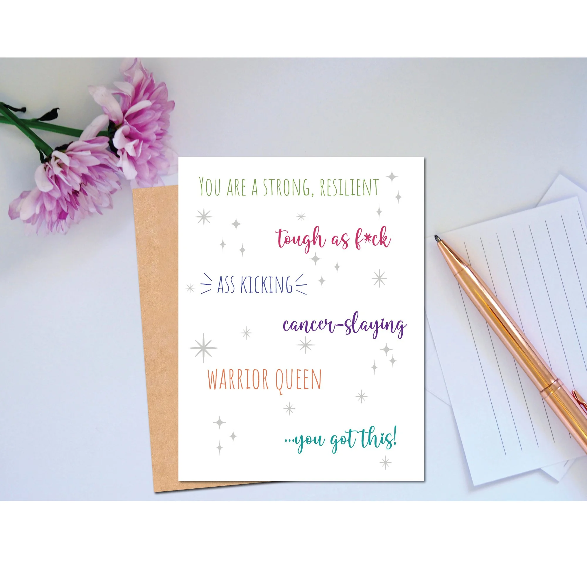 cancer treatment warrior queen cancer fighting ass kicking card for someone going through this journey of cancer