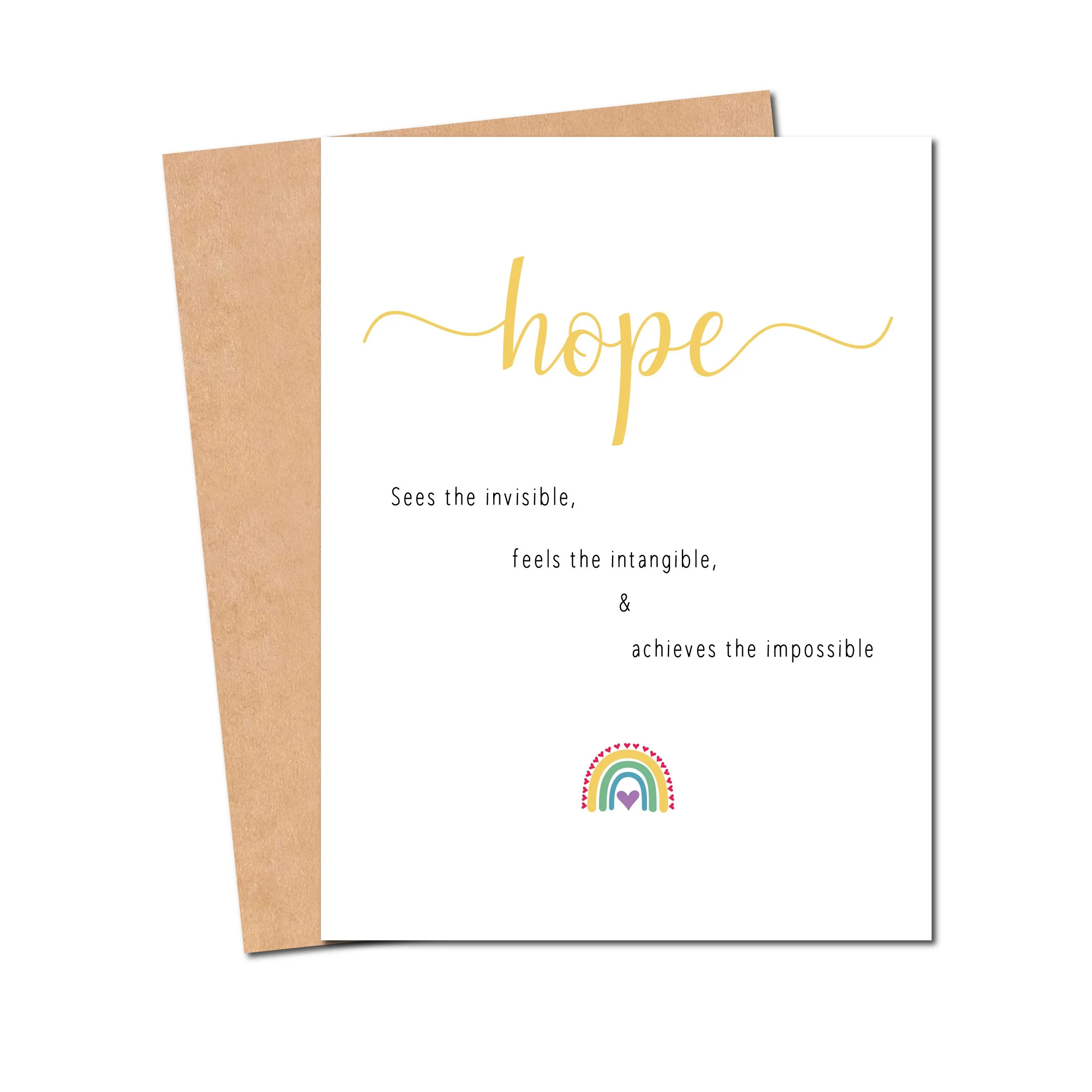 Card of hope to encouragement support a friend in need of some positivity