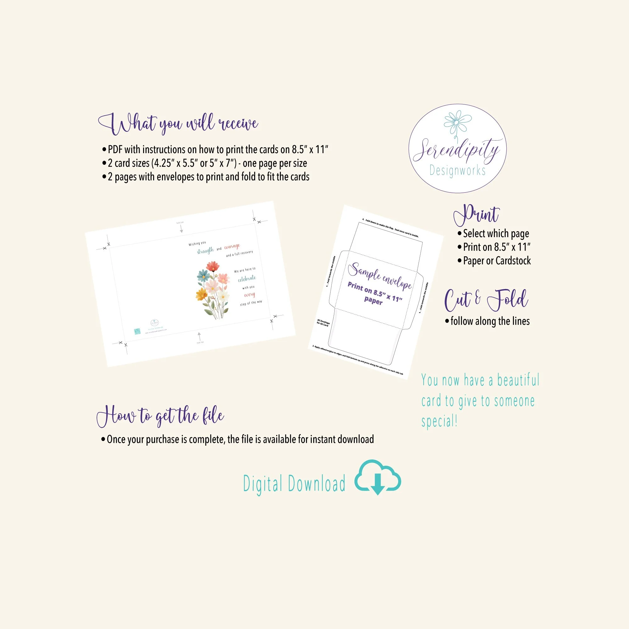 Send heartfelt encouragement with this thoughtful recovery card how to print the card