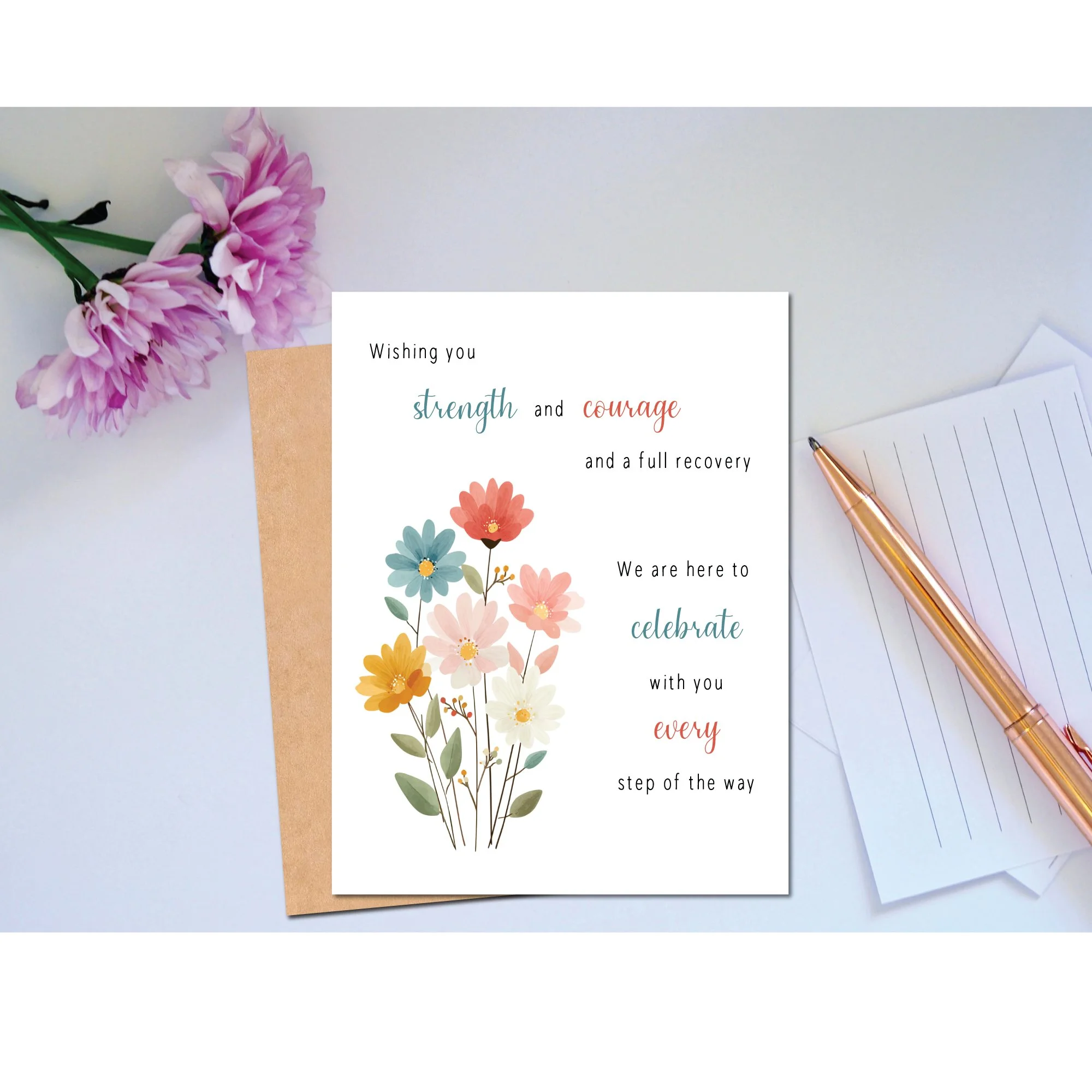 strength and courage and the power of togetherness card for friend