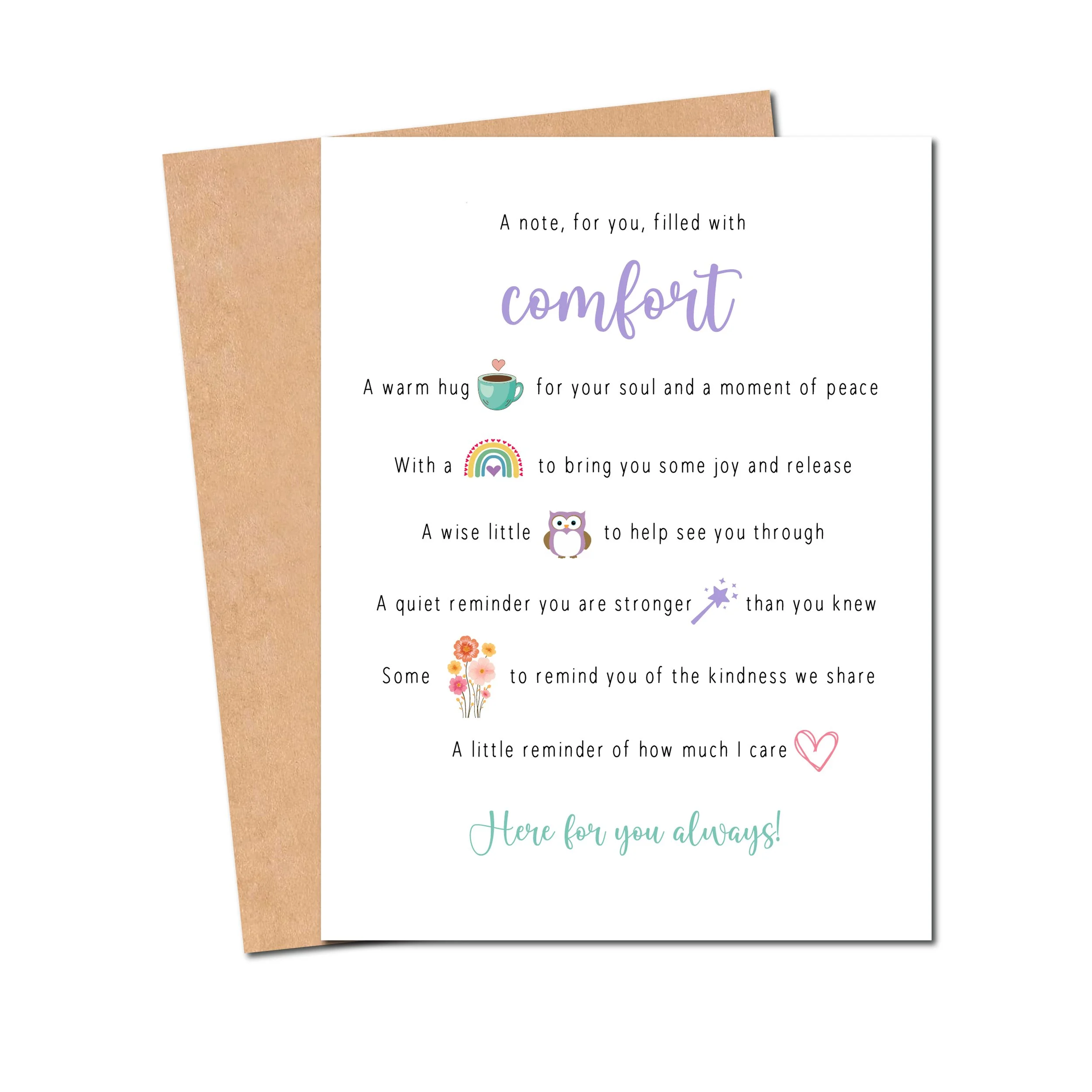 A Note Filled With Comfort Card