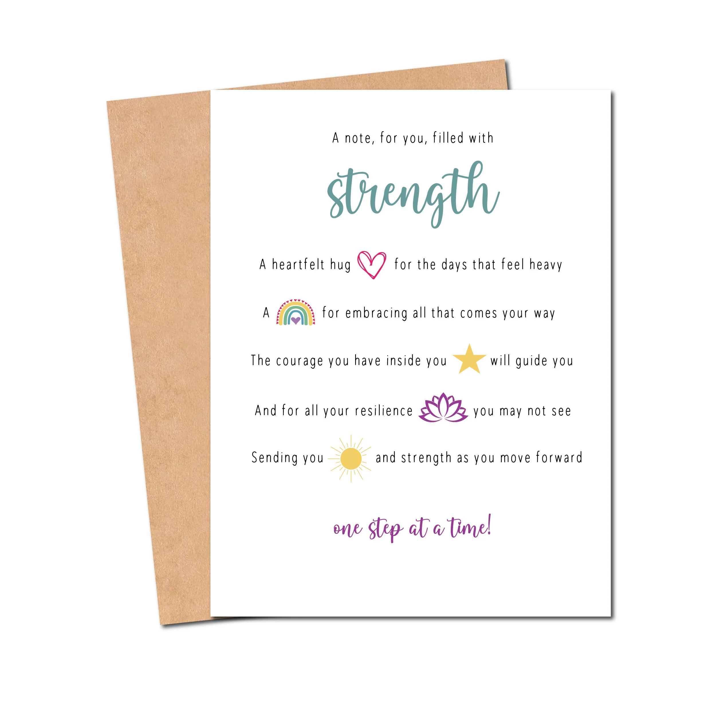 A Note Filled With Strength Card