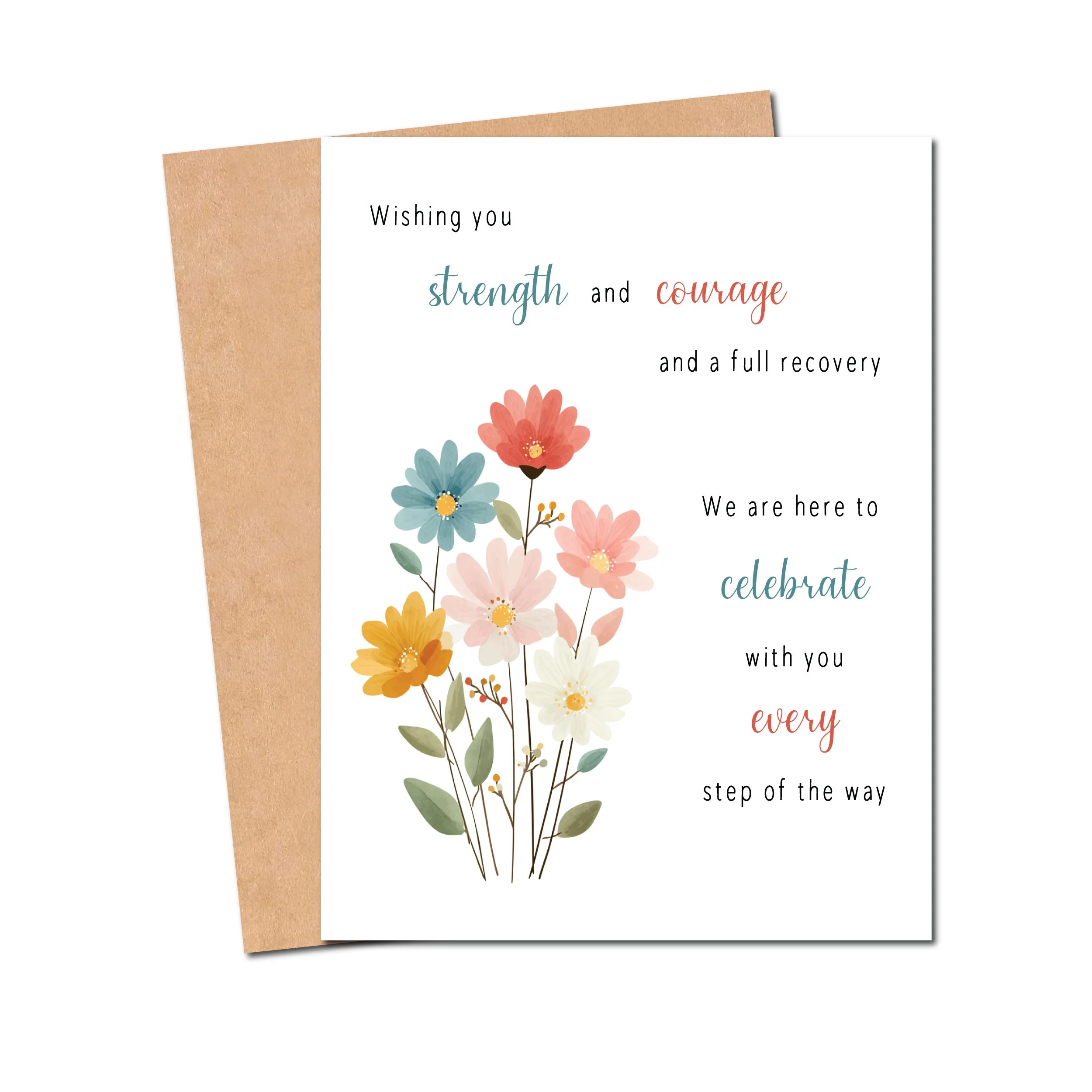 strength and courage and the power of togetherness card for friend