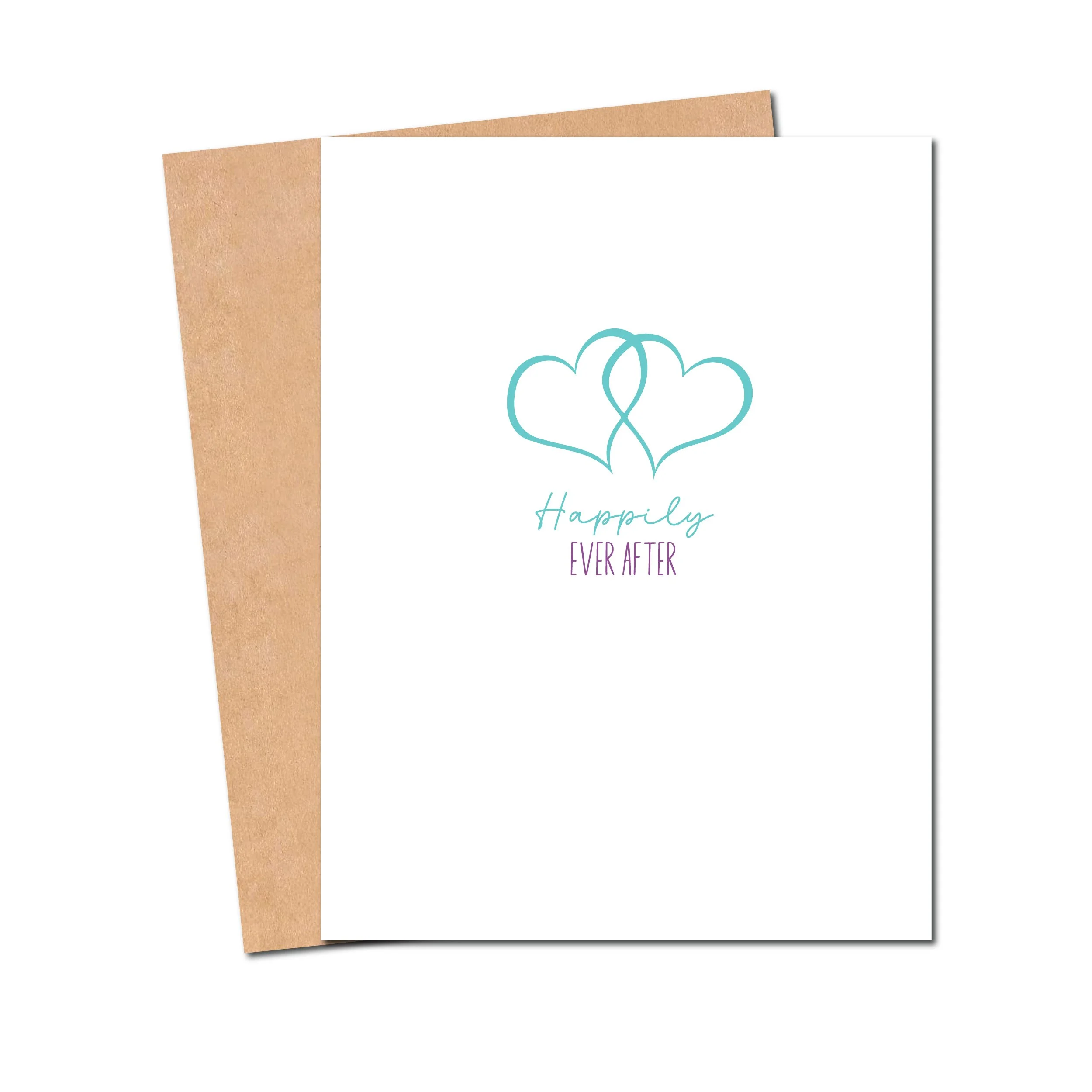happily ever after wedding or engagement card
