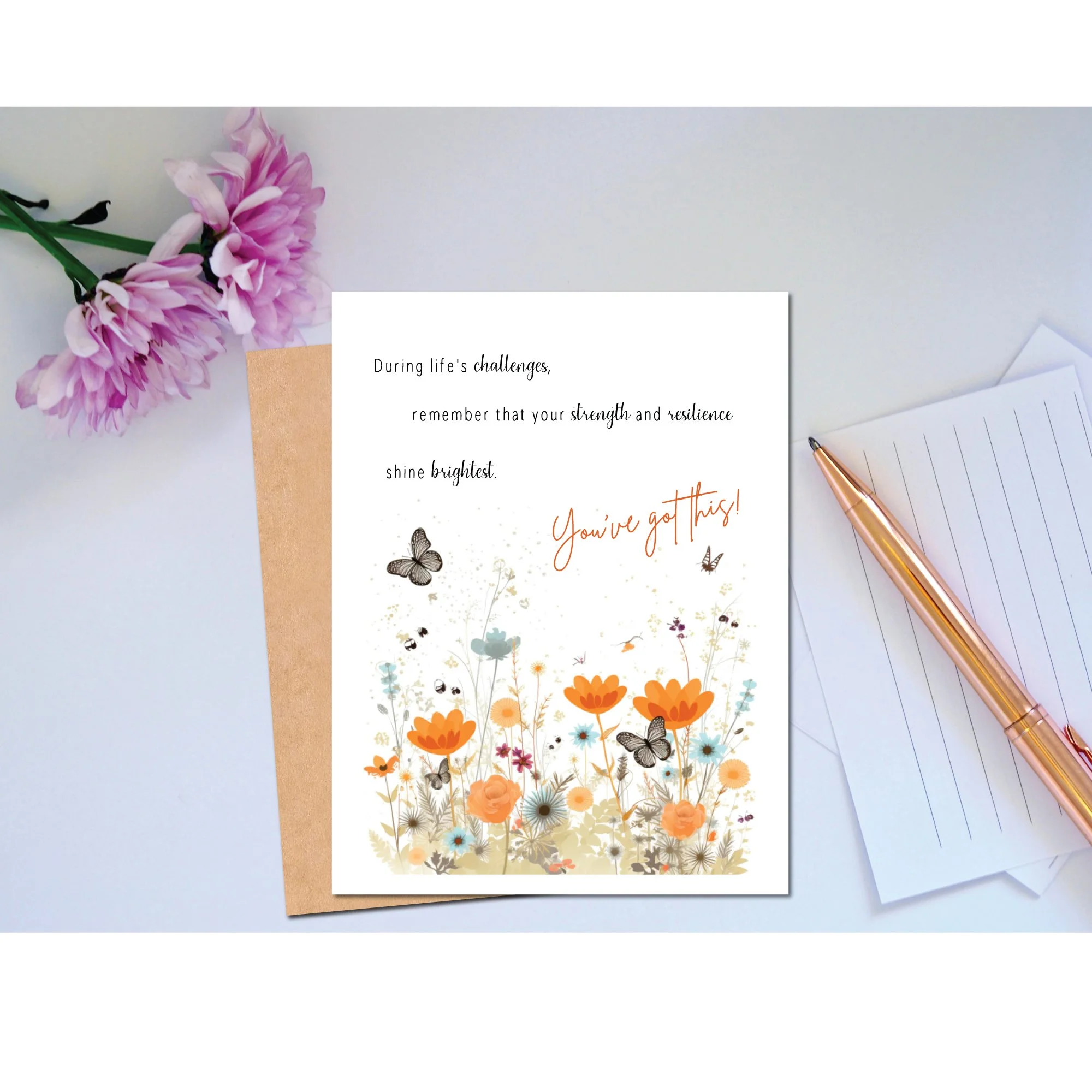 you've got this encouragement card to make someone feel more sure of themselves during challenging times.