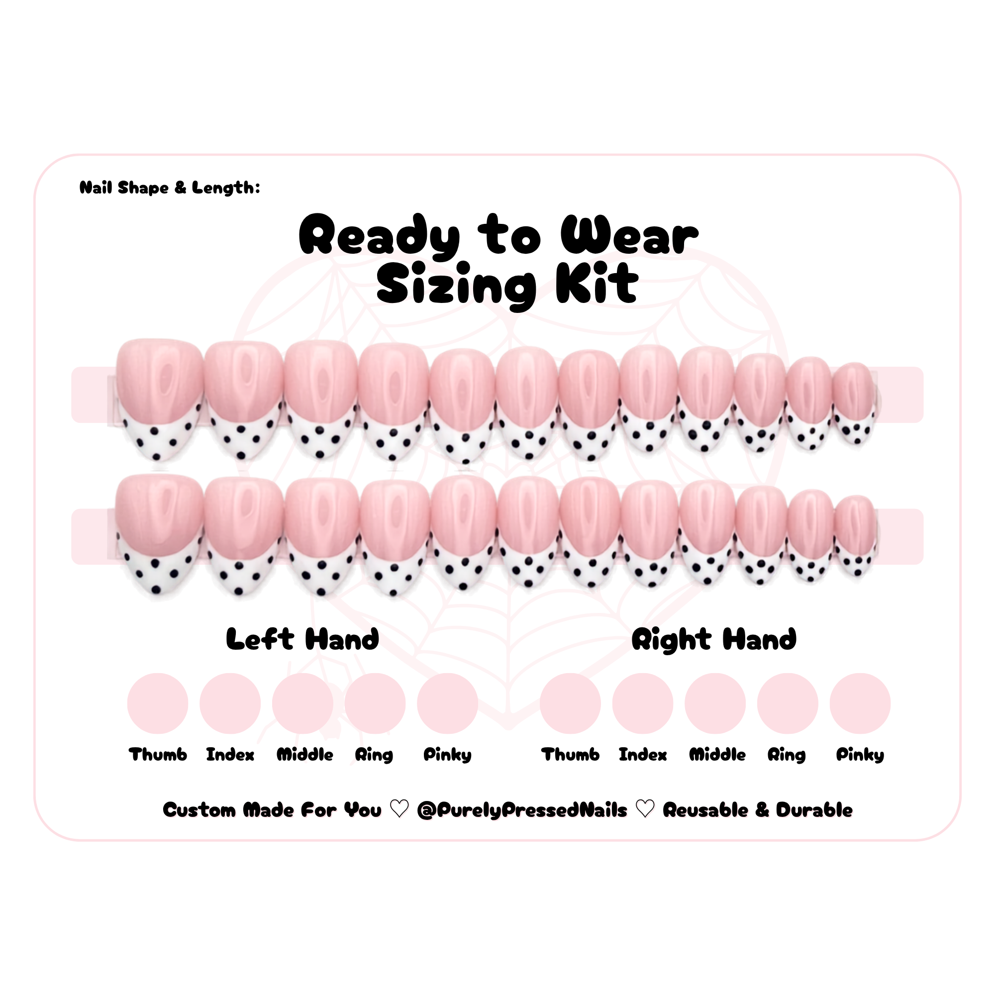 READY TO WEAR SIZING KIT - FRENCH TIPS