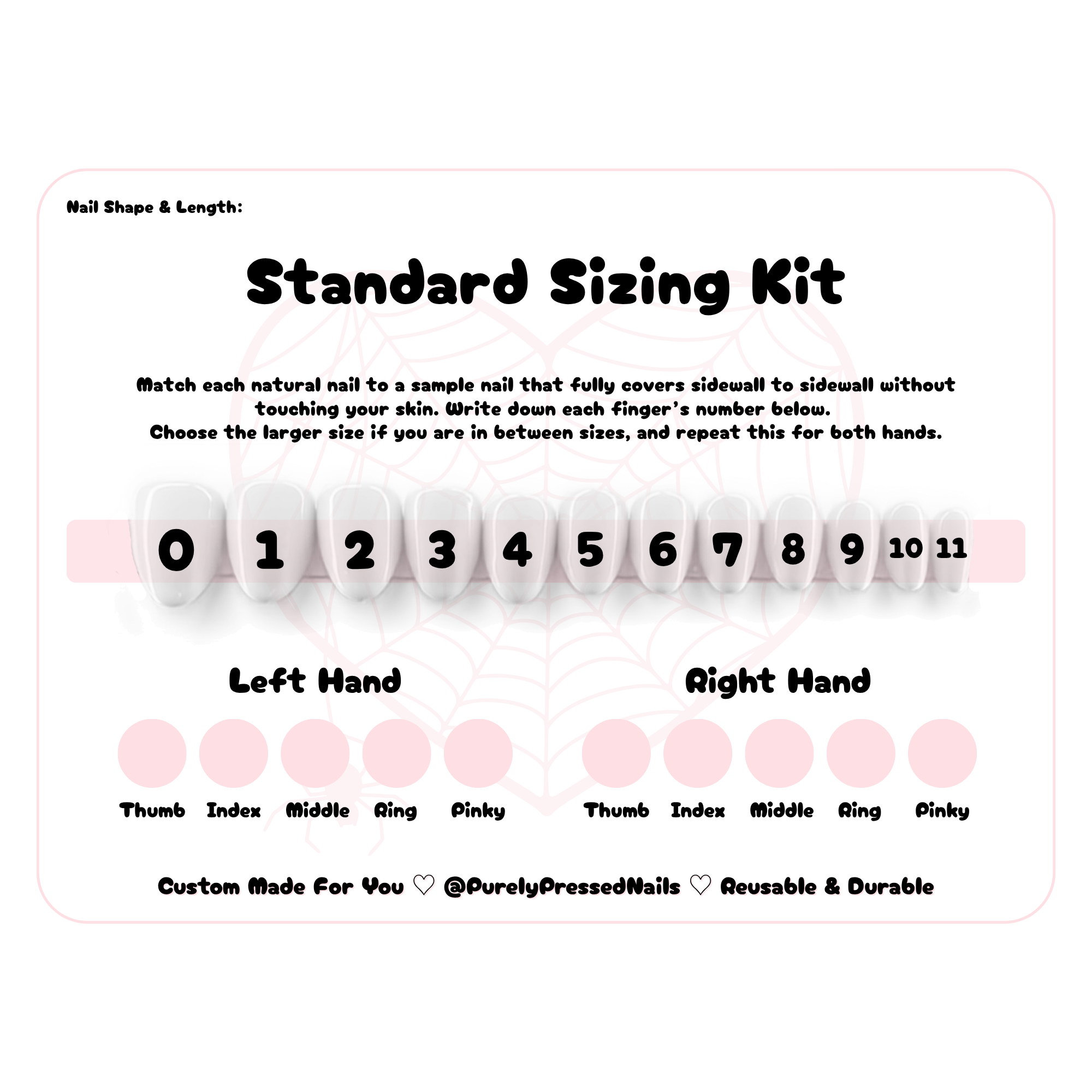 STANDARD SIZING KIT