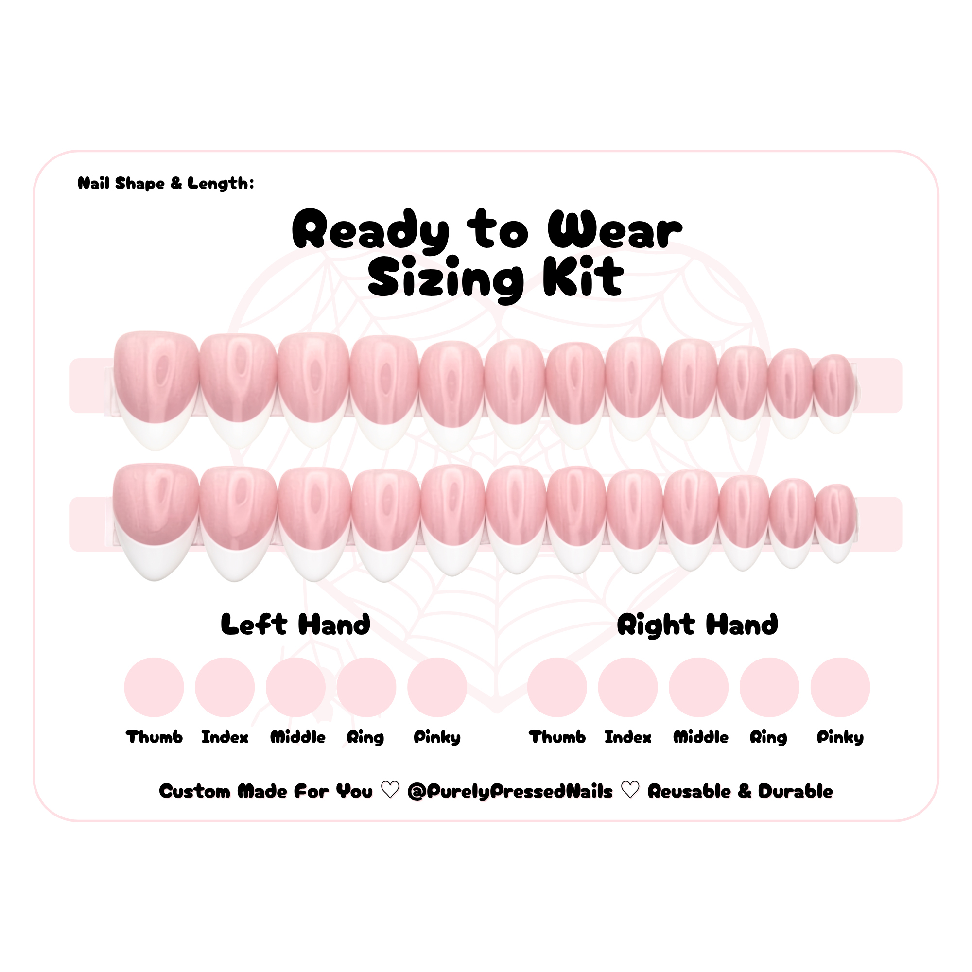 READY TO WEAR SIZING KIT - FRENCH TIPS