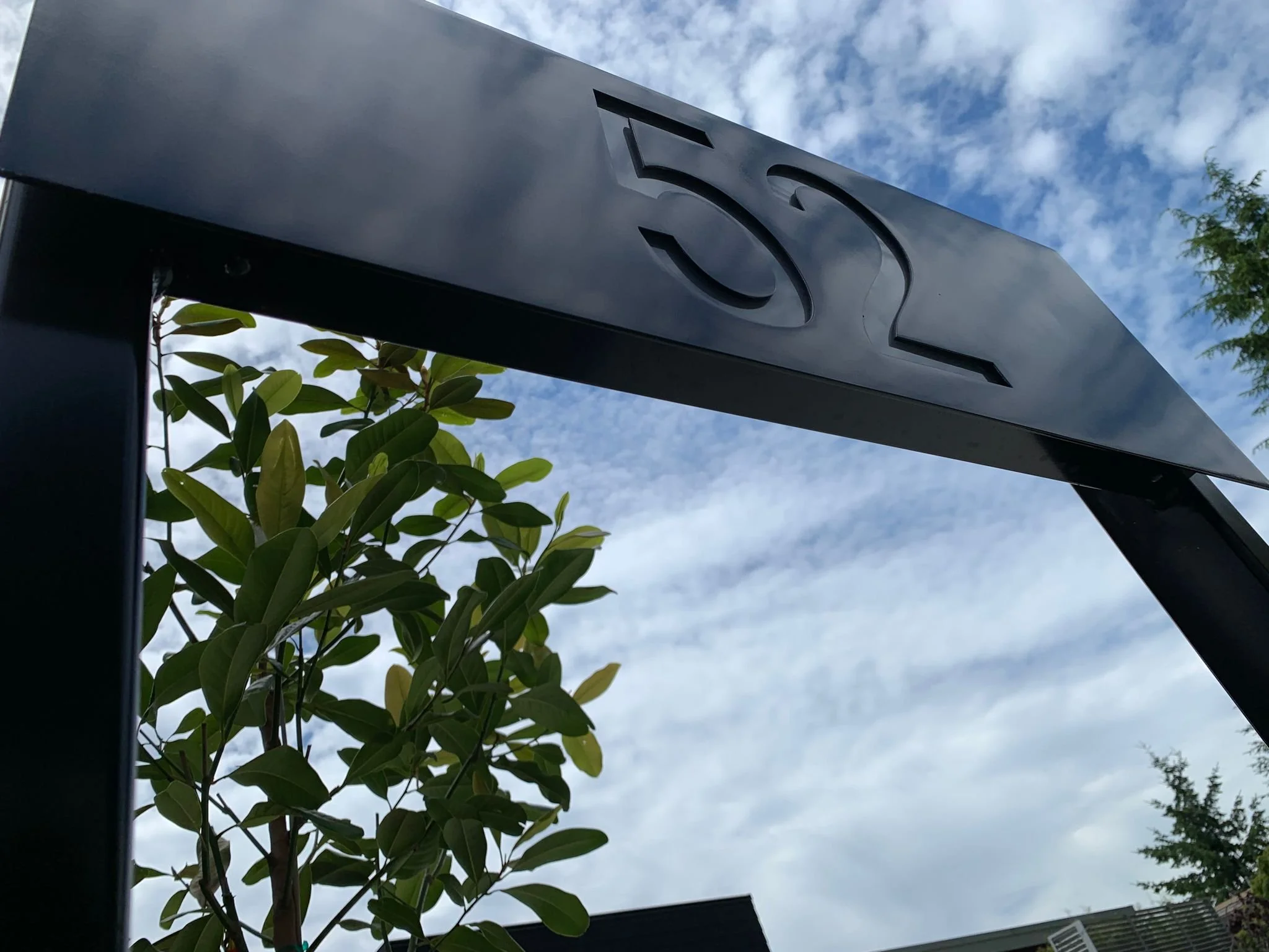 custom metal address frame vancouver house number