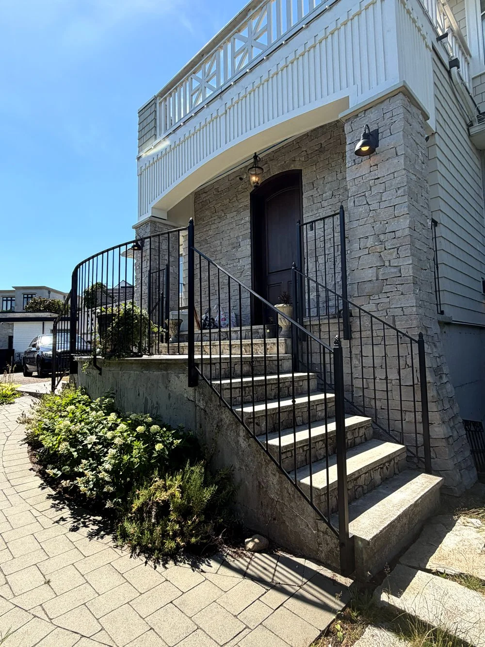 Exterior railing with decorative ironwork | Vancouver project 6 5 