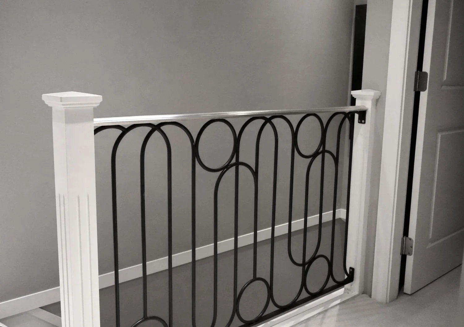 Custom interior metal railing for staircase in Vancouver home by Iron Age Manufacturing 35
