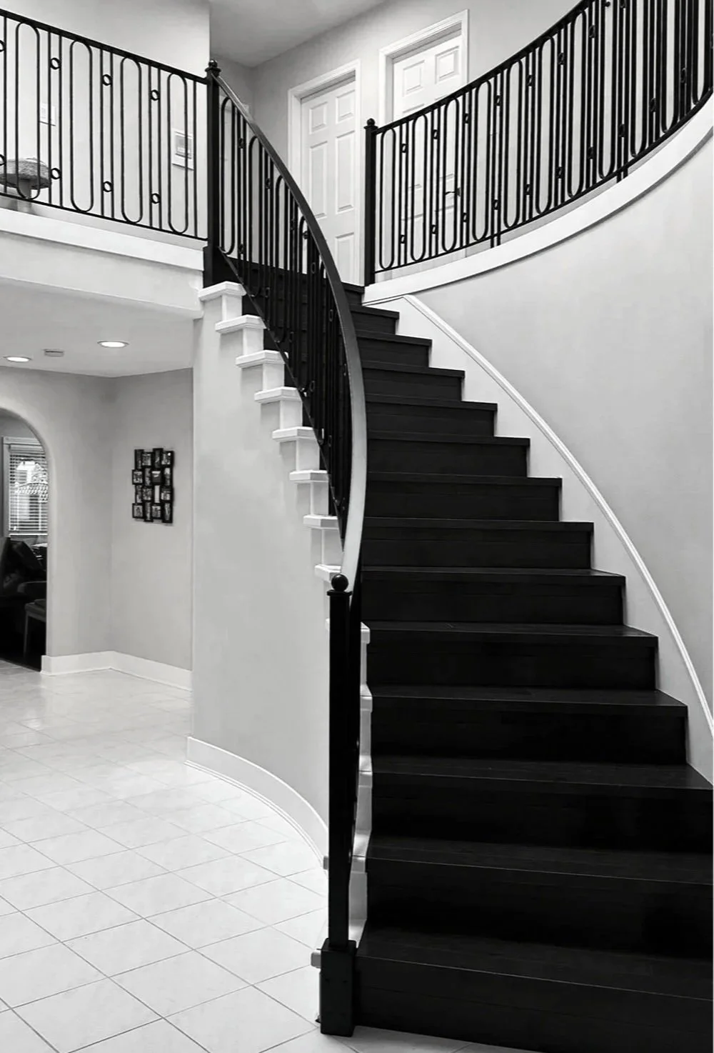 Custom interior metal railing for staircase in Vancouver home by Iron Age Manufacturing 29