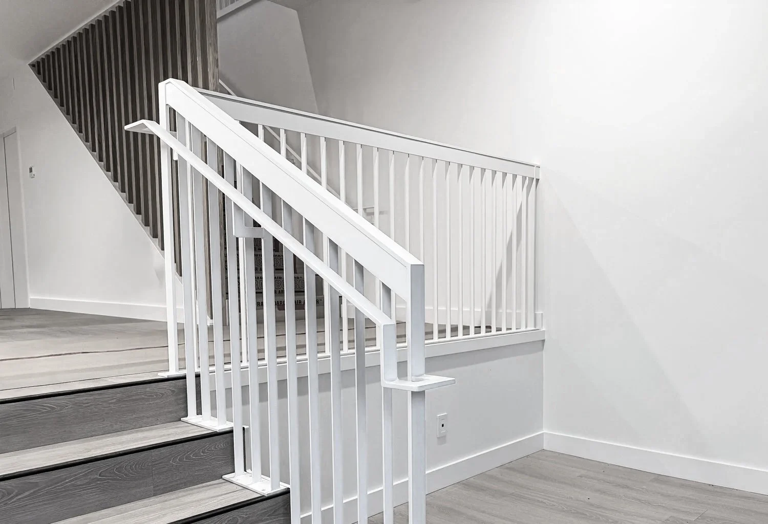 Custom interior metal railing for staircase in Vancouver home 37