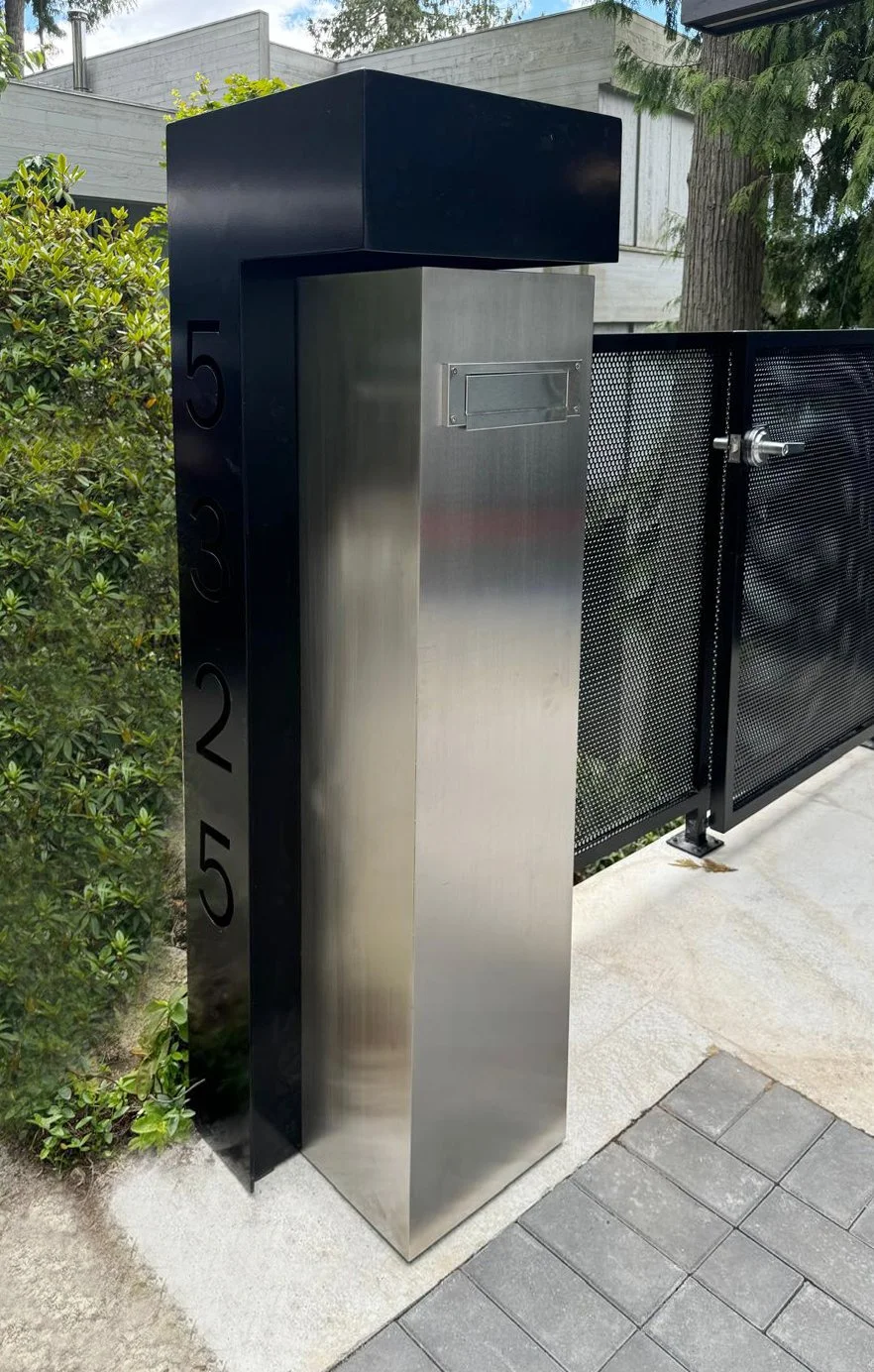 custom metal mailbox vancouver exterior residential