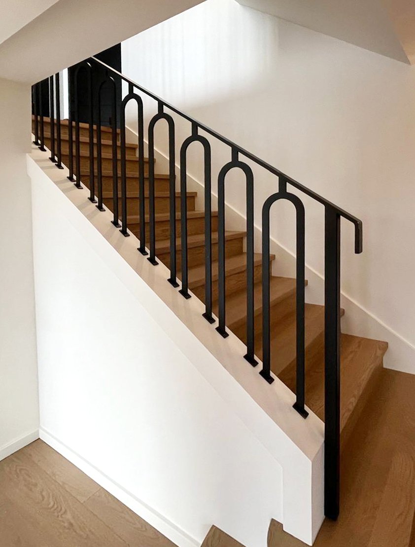 Custom fabricated modern railing system Vancouver BC