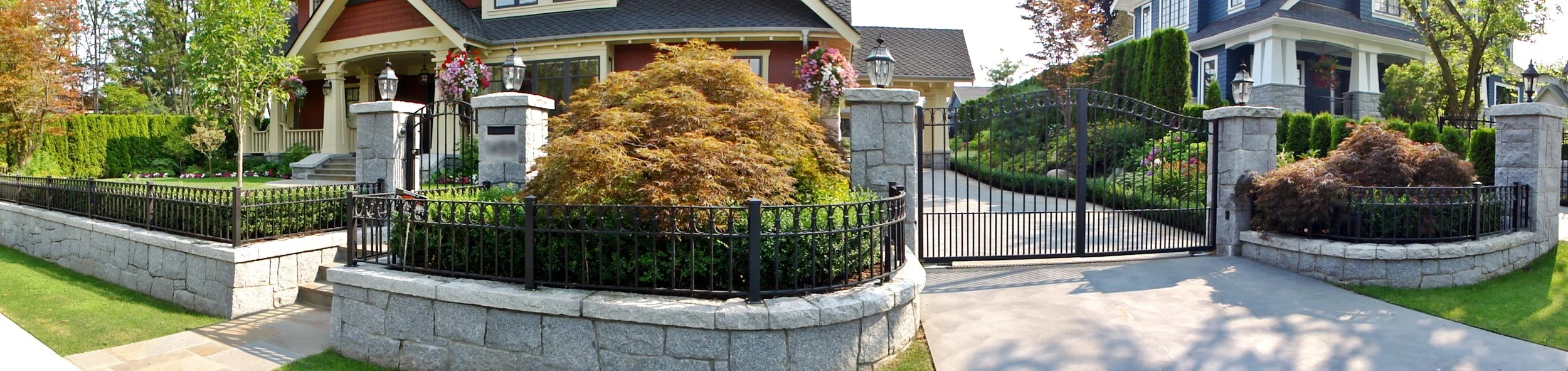 Custom architectural metalwork fabricated for a residential project in Vancouver