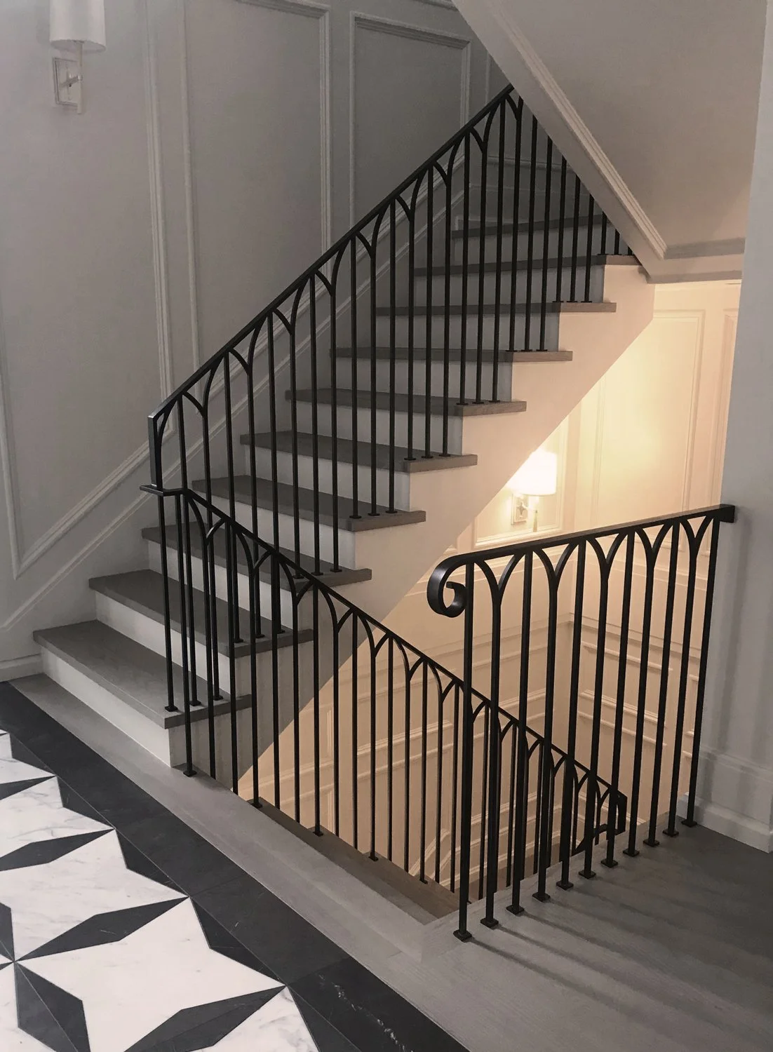 modern interior custom metal railing vancouver iron age