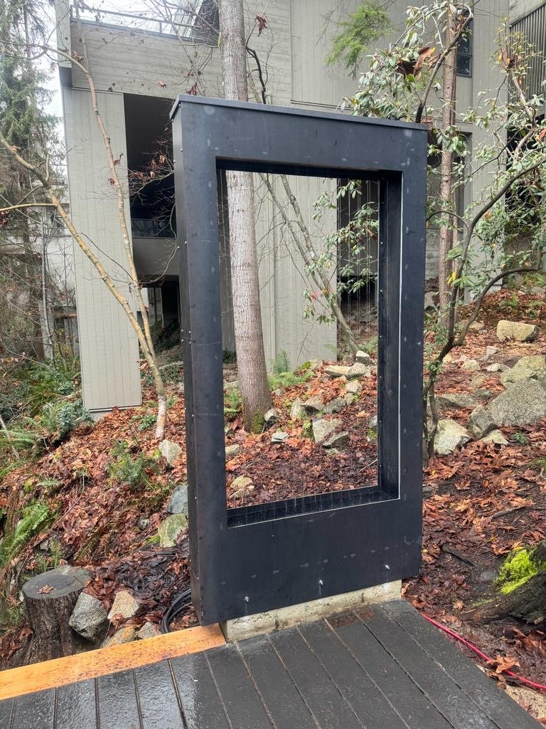 modern metal feature frame residential vancouver